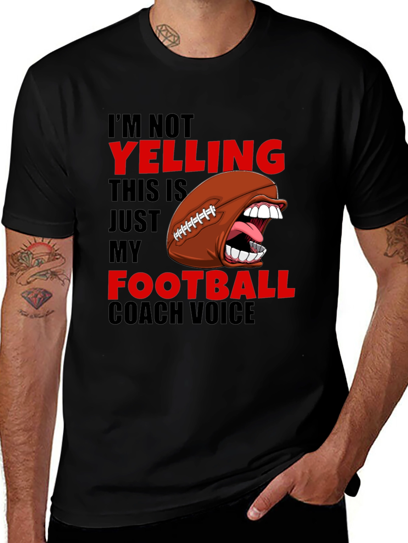 Variant 20 of Funny Football Coach Voice T-Shirt