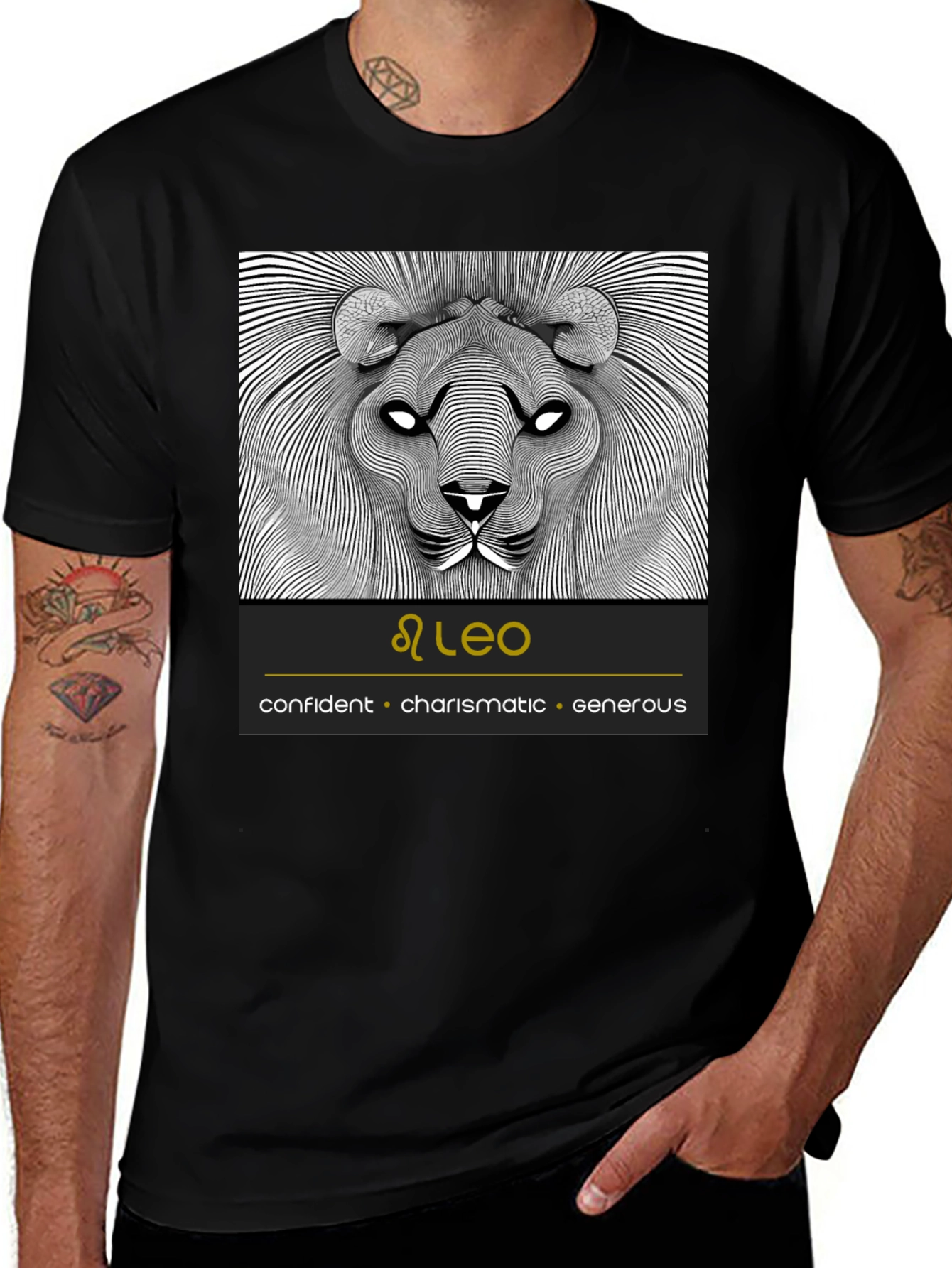 Variant 7 of Leo Zodiac Sign T-Shirt - Confident, Charismatic, Generous