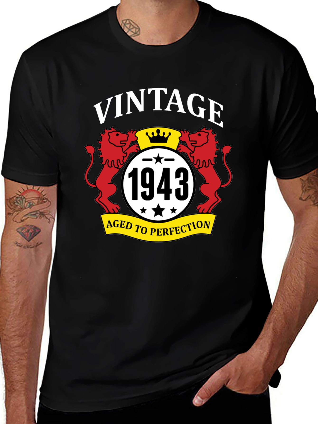 Variant 28 of Vintage 1943 Aged To Perfection Graphic T-Shirt