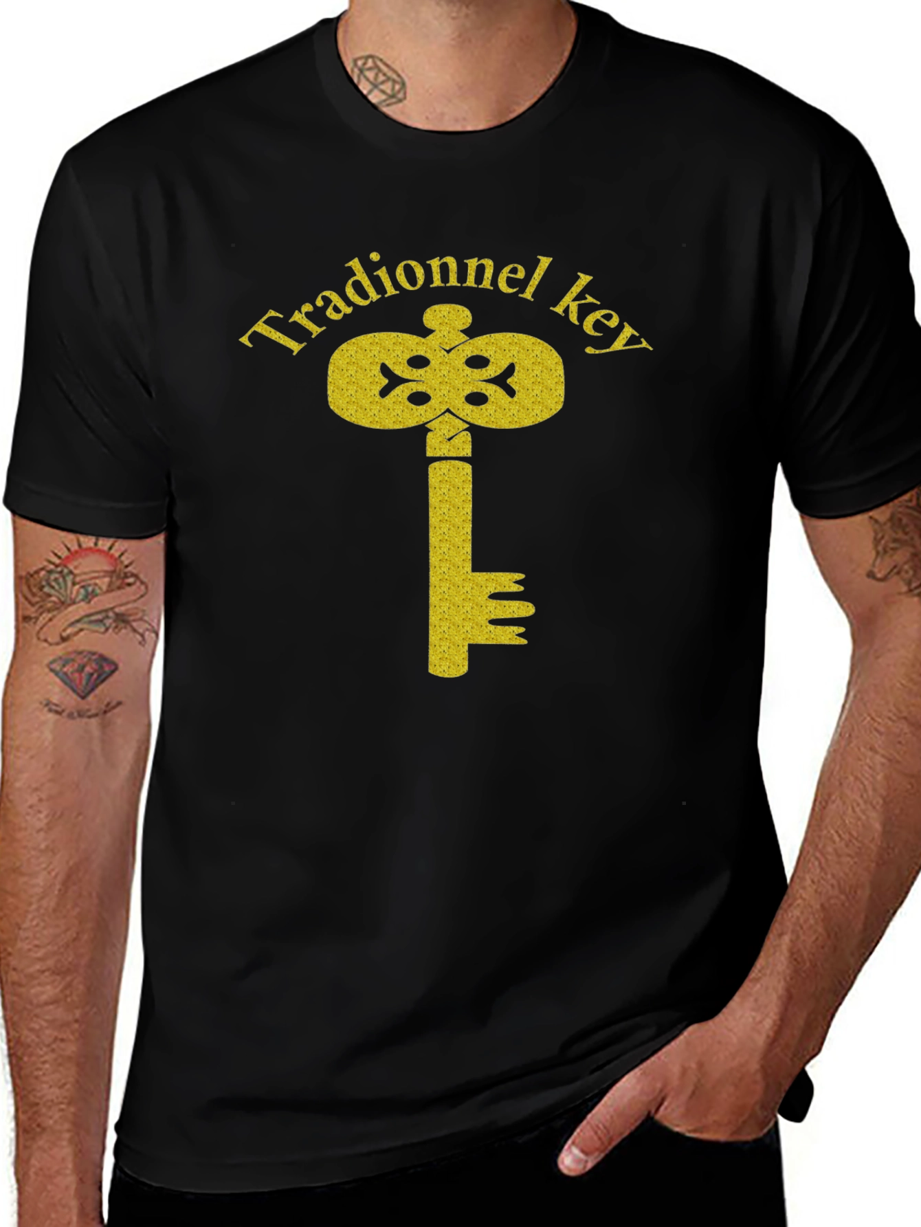 Variant 2 of Tradionnel Key Black T-Shirt