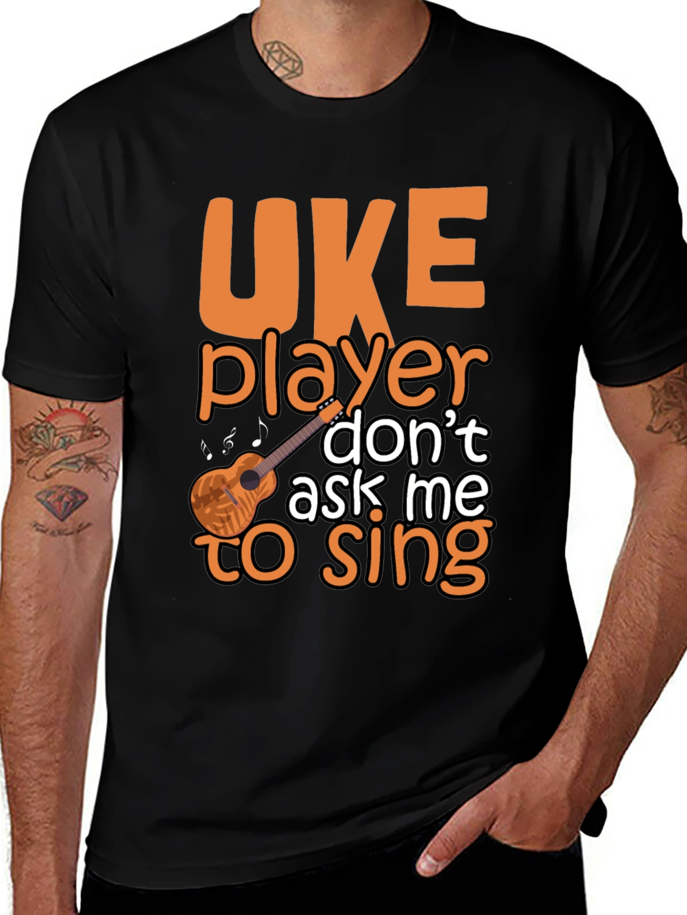 Variant 14 of Uke Player Don't Ask Me to Sing T-Shirt