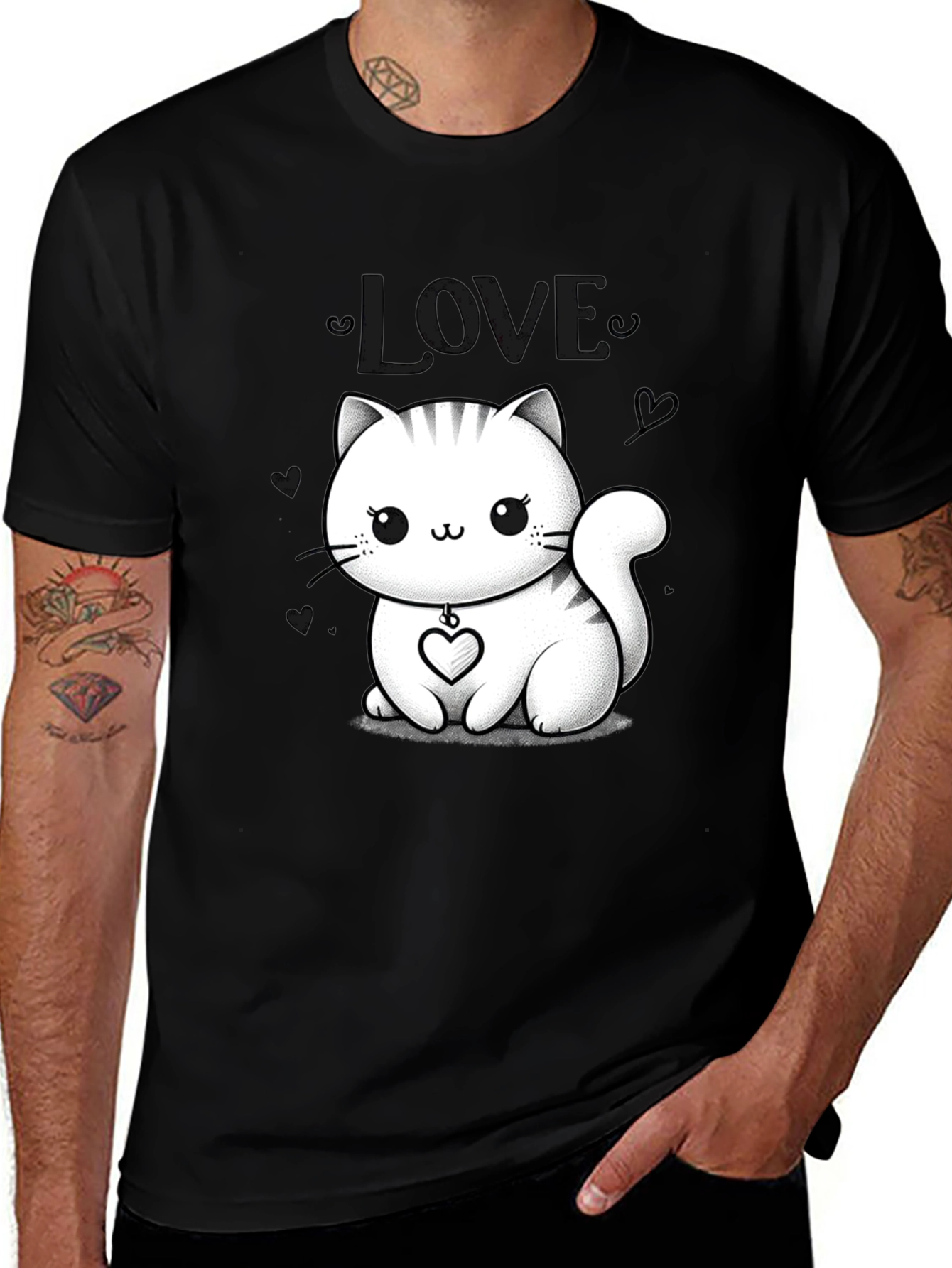 Variant 16 of Cute Cat Love T-Shirt - Adorable Graphic Tee