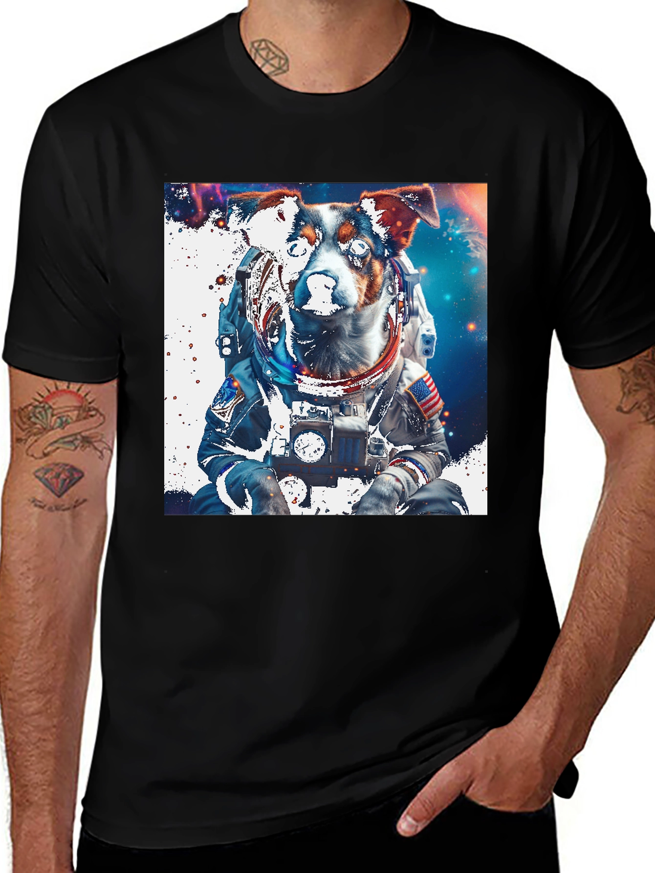 Variant 27 of Dog Astronaut Graphic Tee - Space Pup T-Shirt