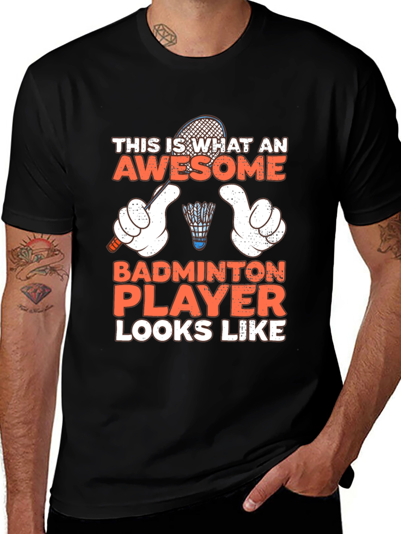 Variant 8 of Awesome Badminton Player T-Shirt