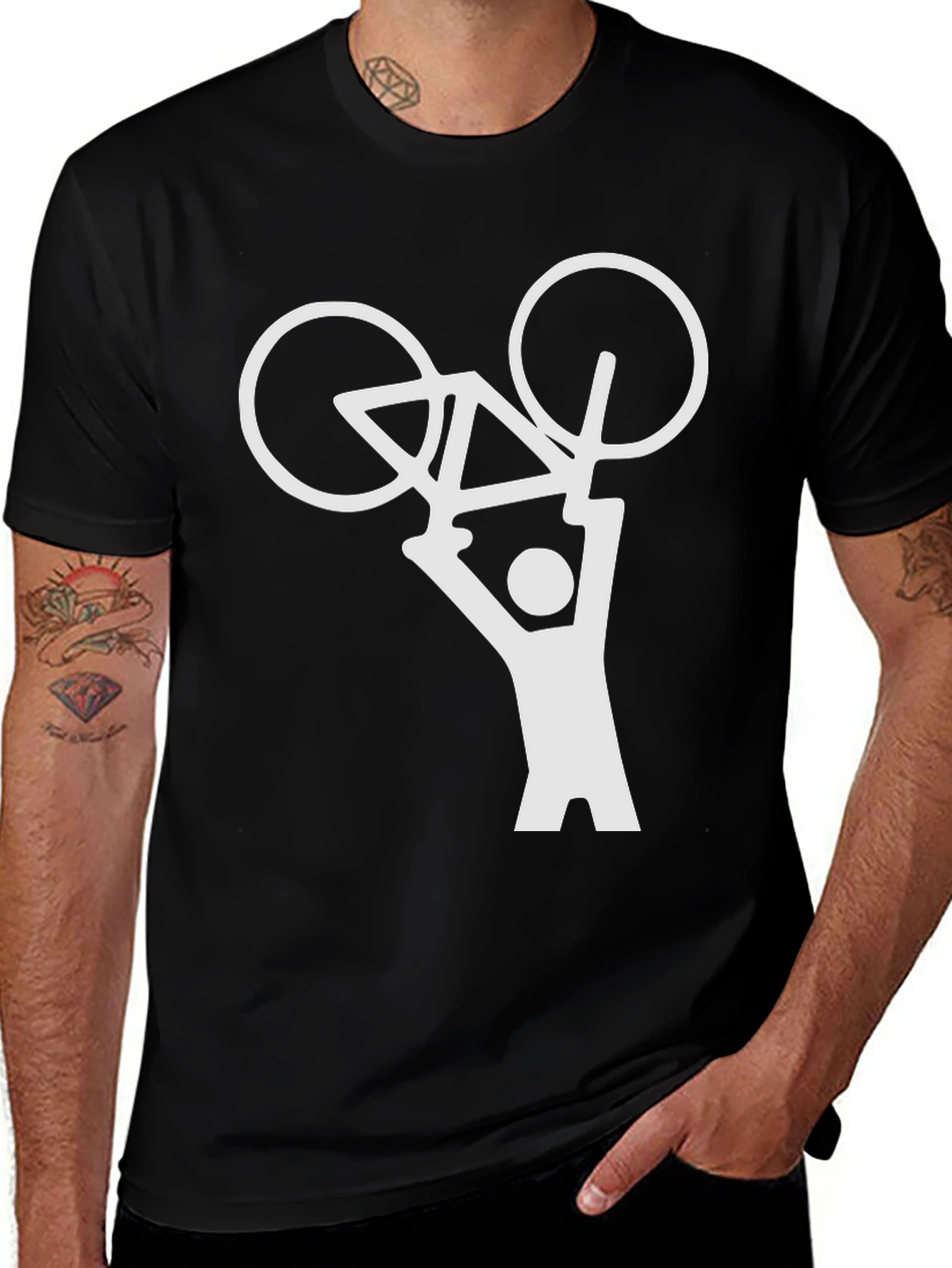 Variant 27 of Funny Cyclist T-Shirt - Lift Bike Graphic Tee