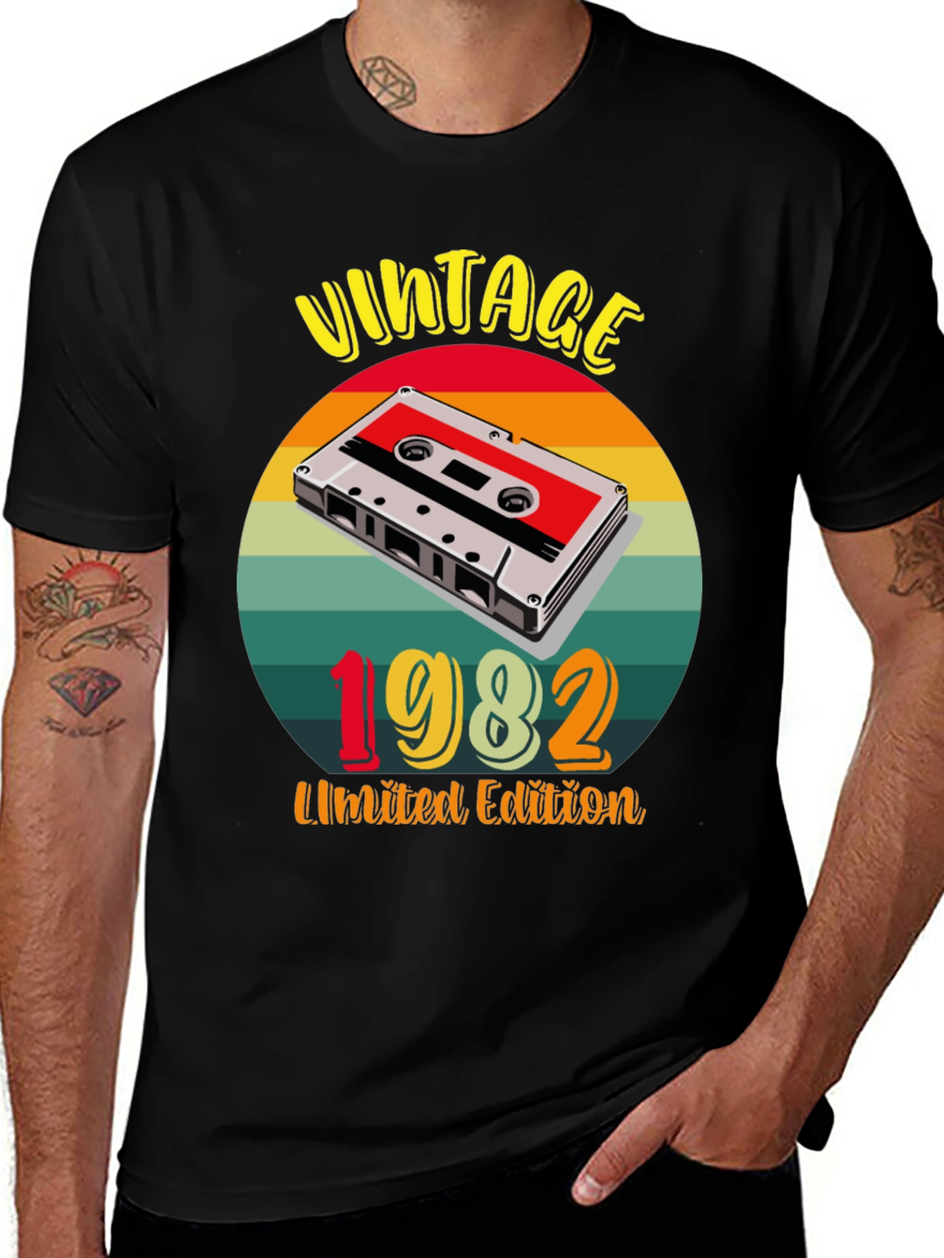 Variant 12 of Vintage 1982 Limited Edition Cassette Tape T-Shirt