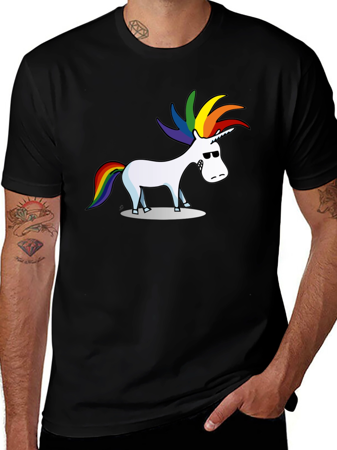 Variant 2 of Unicorn Graphic T-Shirt - Rainbow Pride Humor