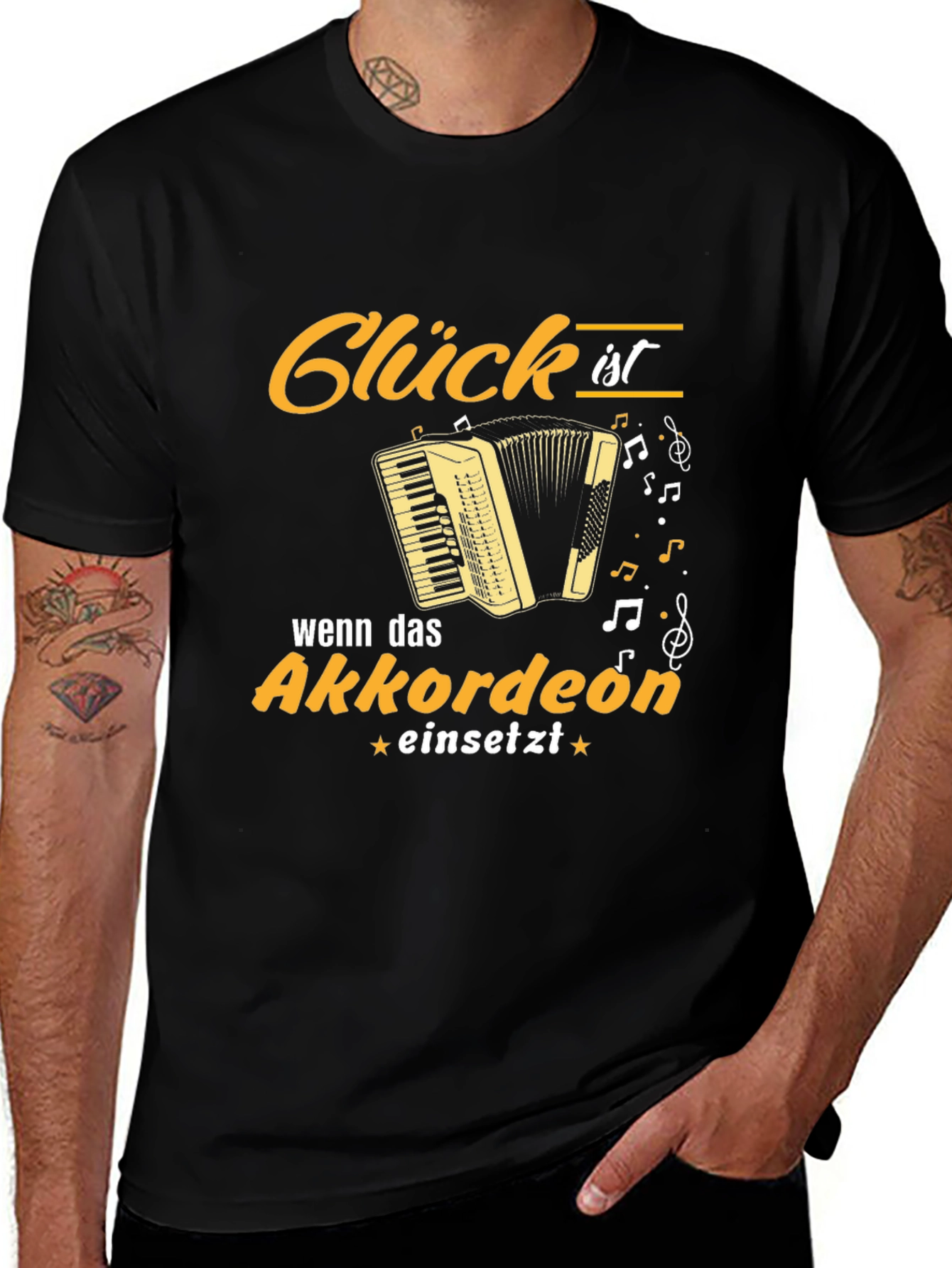 Variant 30 of Accordion Music Lover T-Shirt - Glück ist Akkordeon