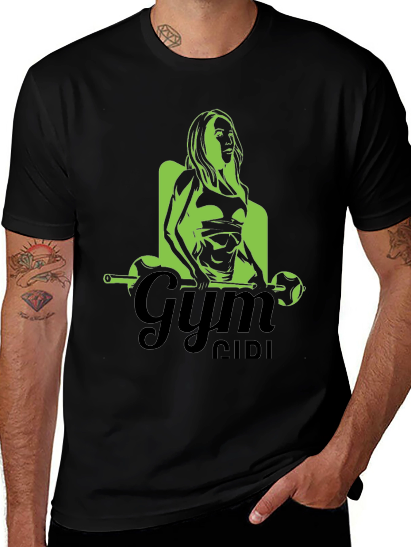 Variant 5 of Gym Girl Black T-Shirt | Fitness Apparel