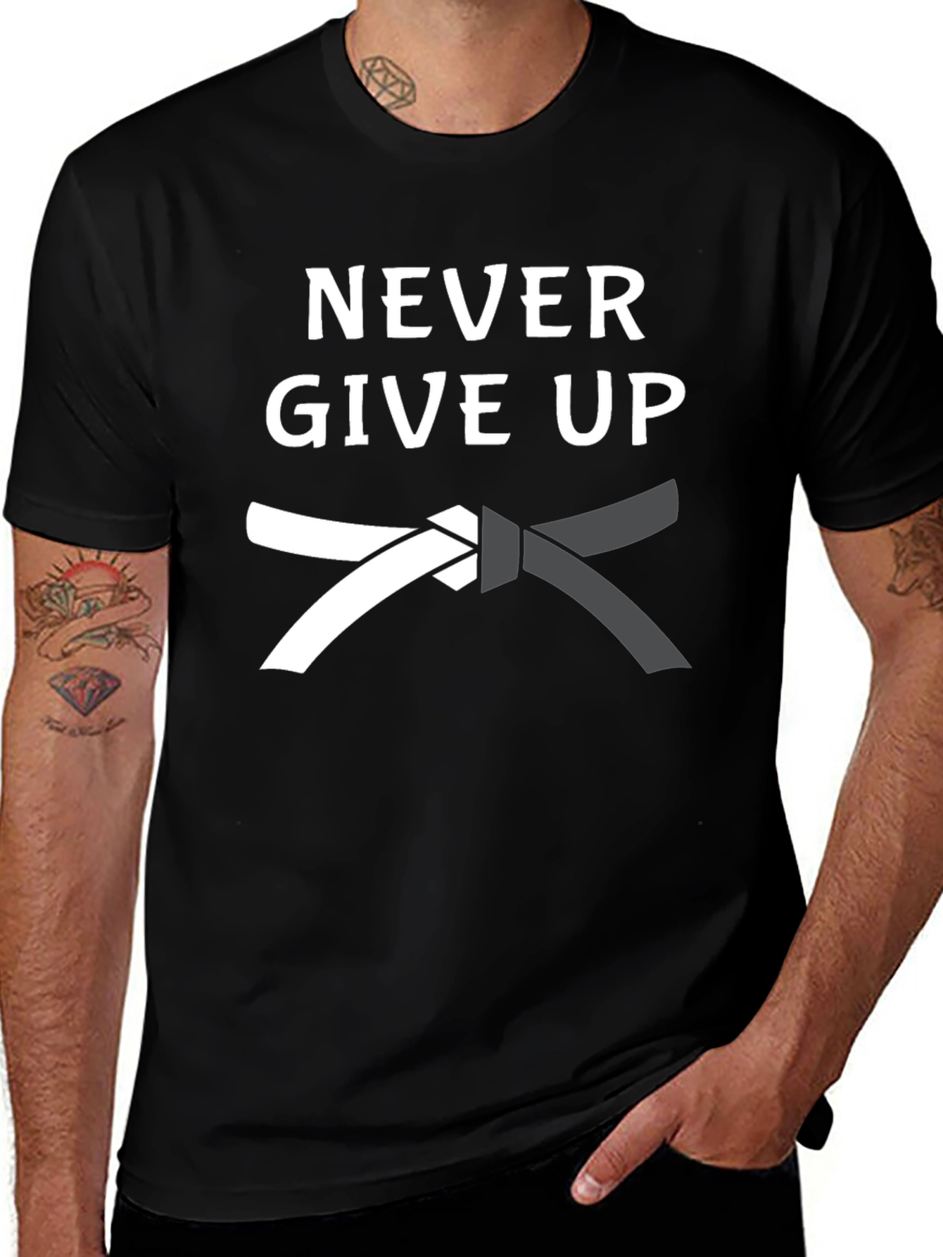 Variant 2 of Never Give Up Martial Arts T-Shirt