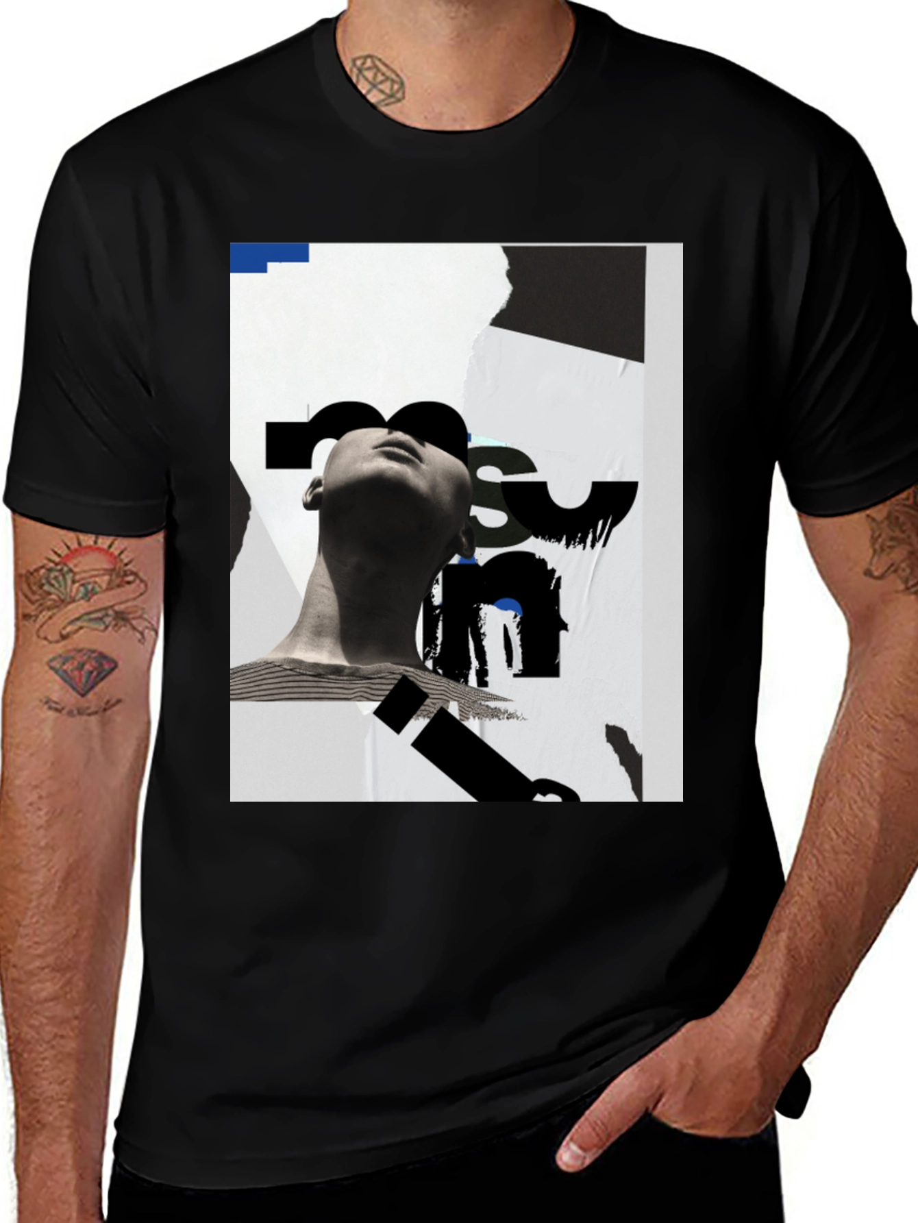 Variant 8 of Abstract Graphic Black T-Shirt - Modern Art Tee