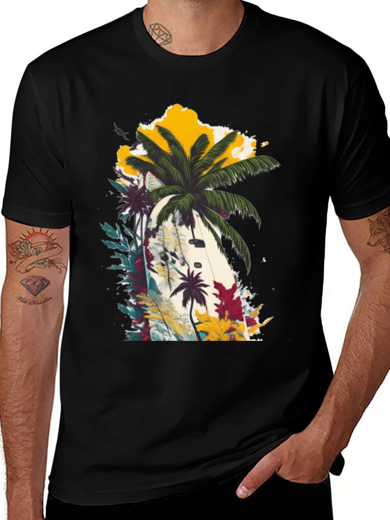 Variant 13 of Tropical Palm Tree Graphic Tee - Beach Ready
