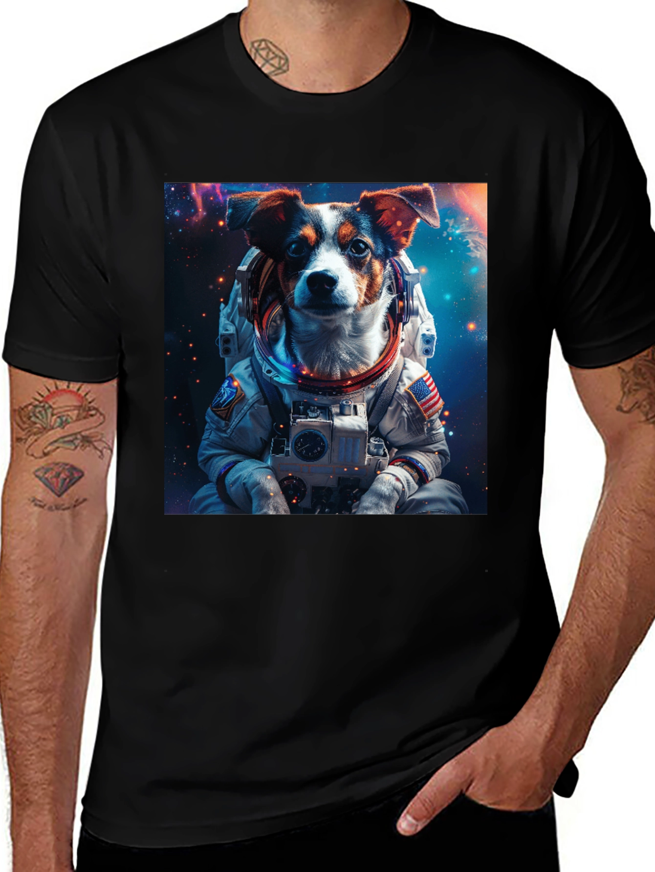 Variant 28 of Dog Astronaut Graphic T-Shirt - Space Pup Tee