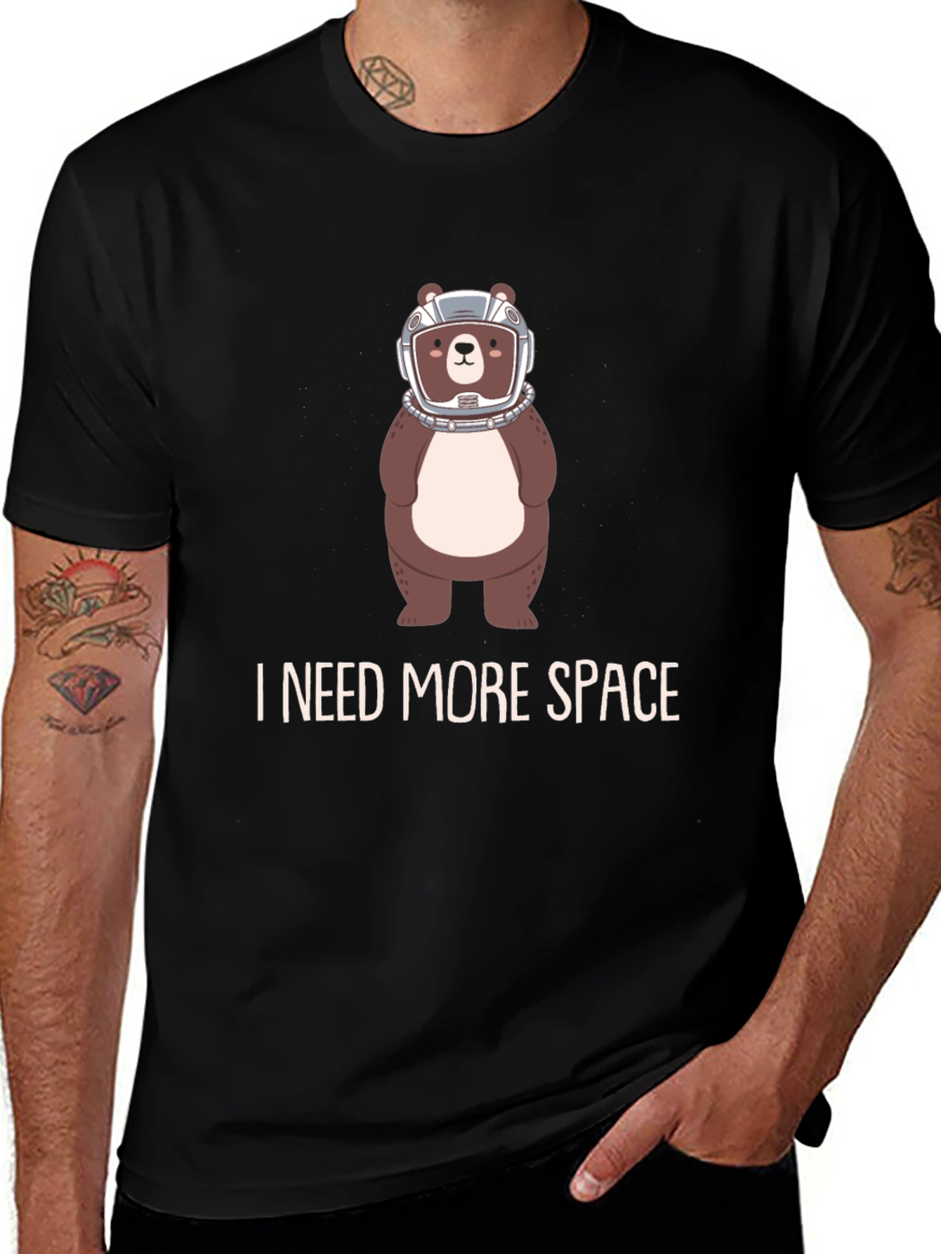 Variant 7 of I Need More Space T-Shirt - Bear Astronaut Design