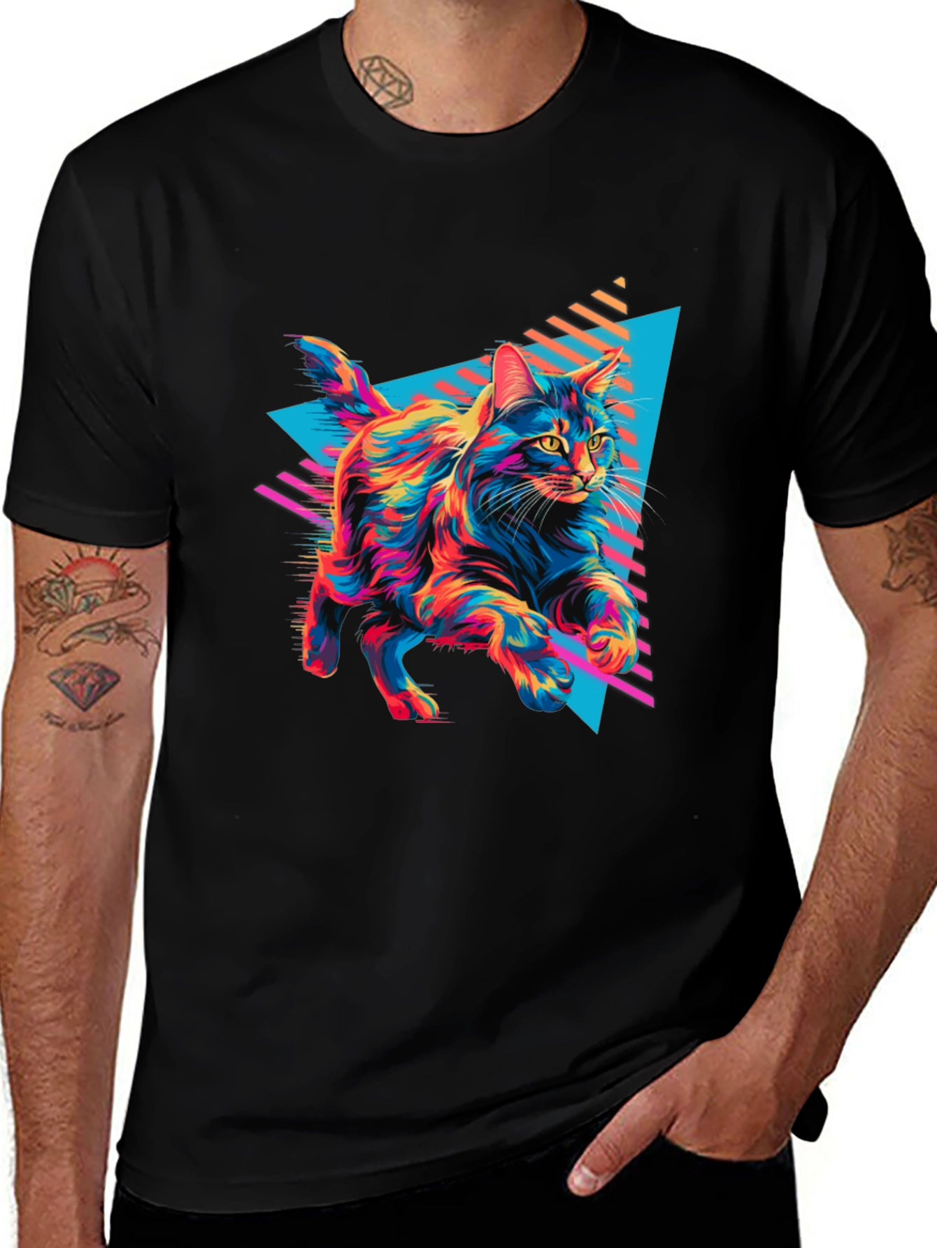Variant 23 of Vaporwave Cat Graphic T-Shirt
