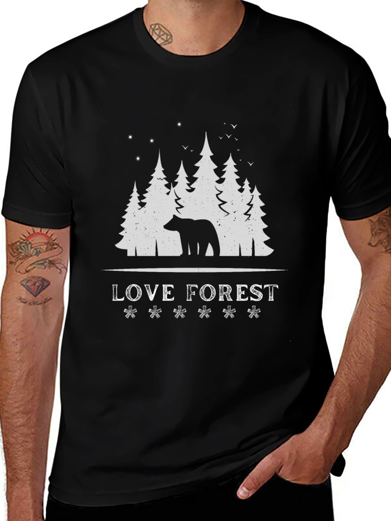 Variant 11 of Love Forest Bear Graphic Tee