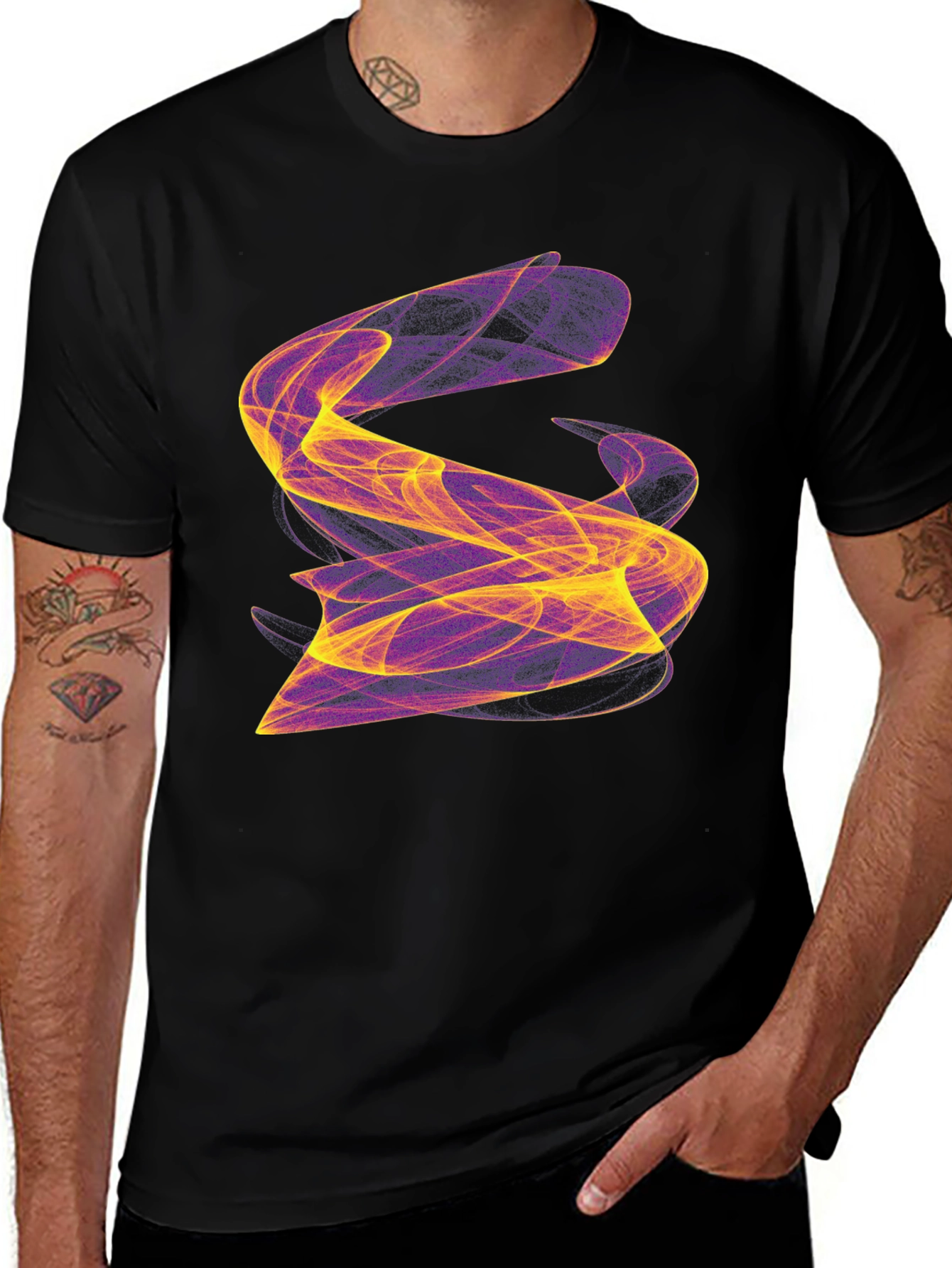 Variant 23 of Abstract Swirl Tee - Bold Graphic Print Shirt