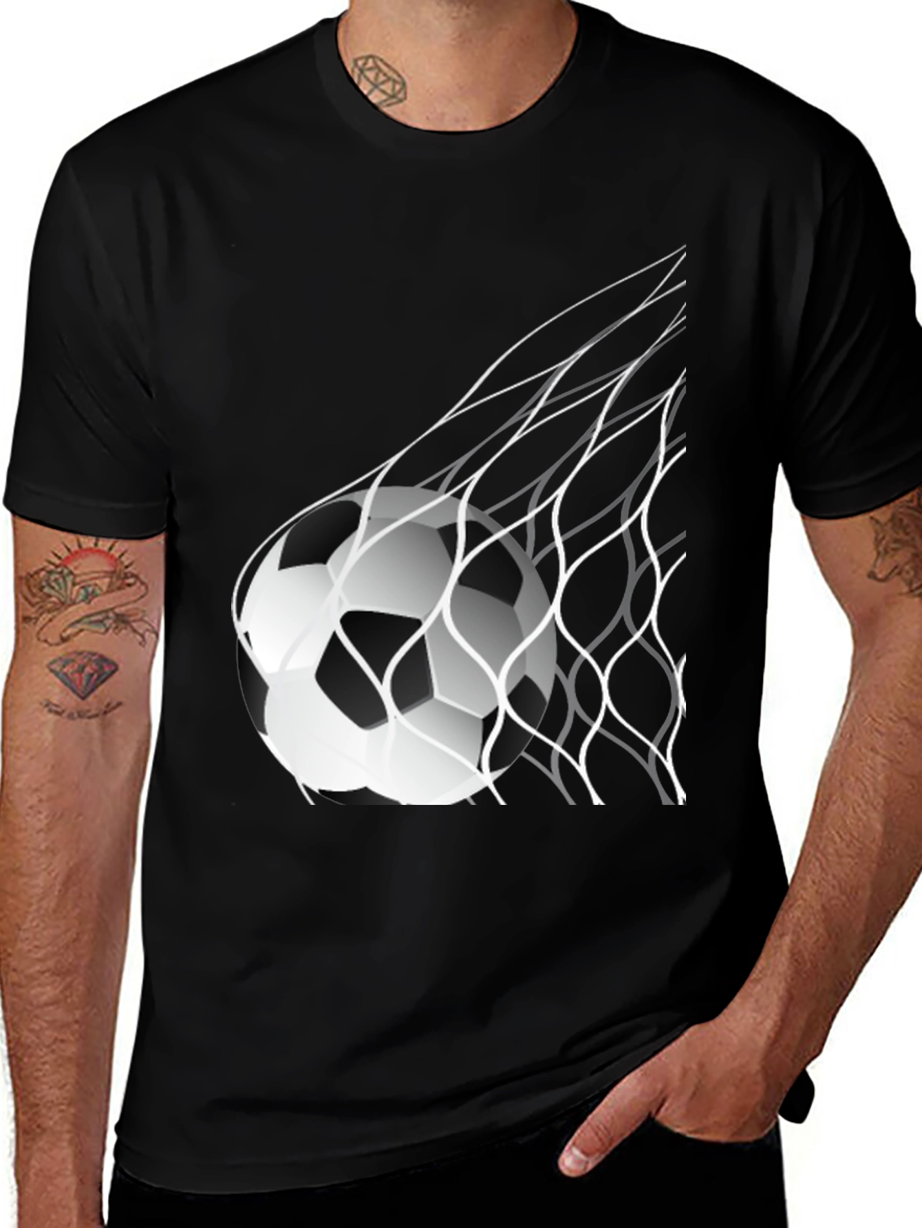 Soccer Goal T-Shirt - Black Graphic Tee