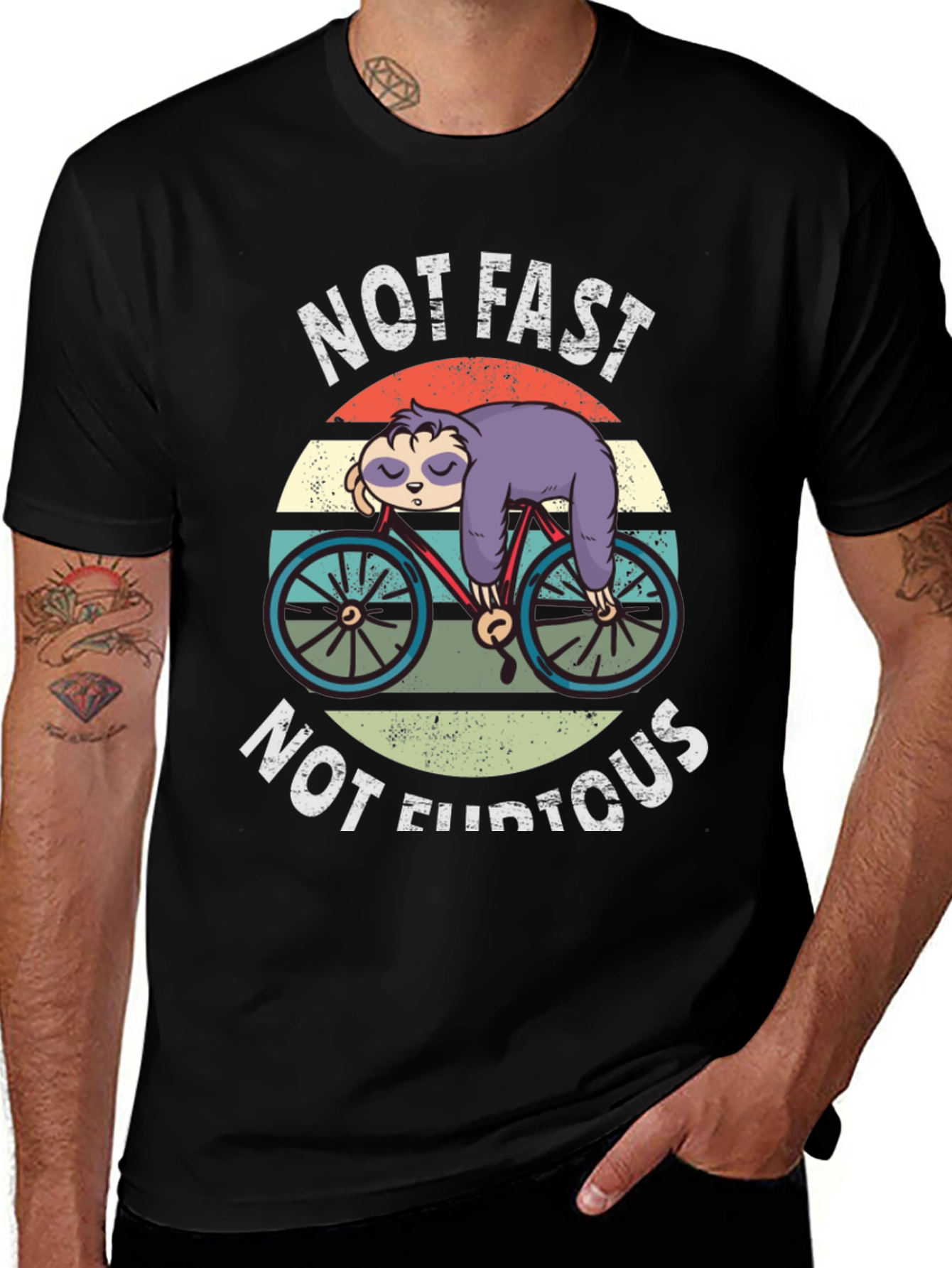 Variant 30 of Not Fast Not Furious Sloth Cyclist T-Shirt