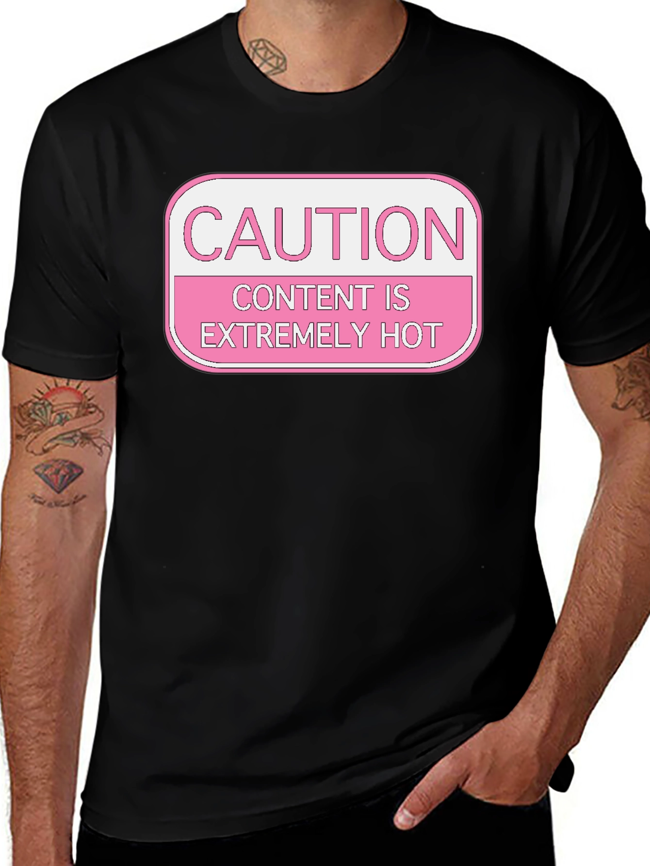 Variant 24 of Caution Content is Extremely Hot Novelty T-Shirt