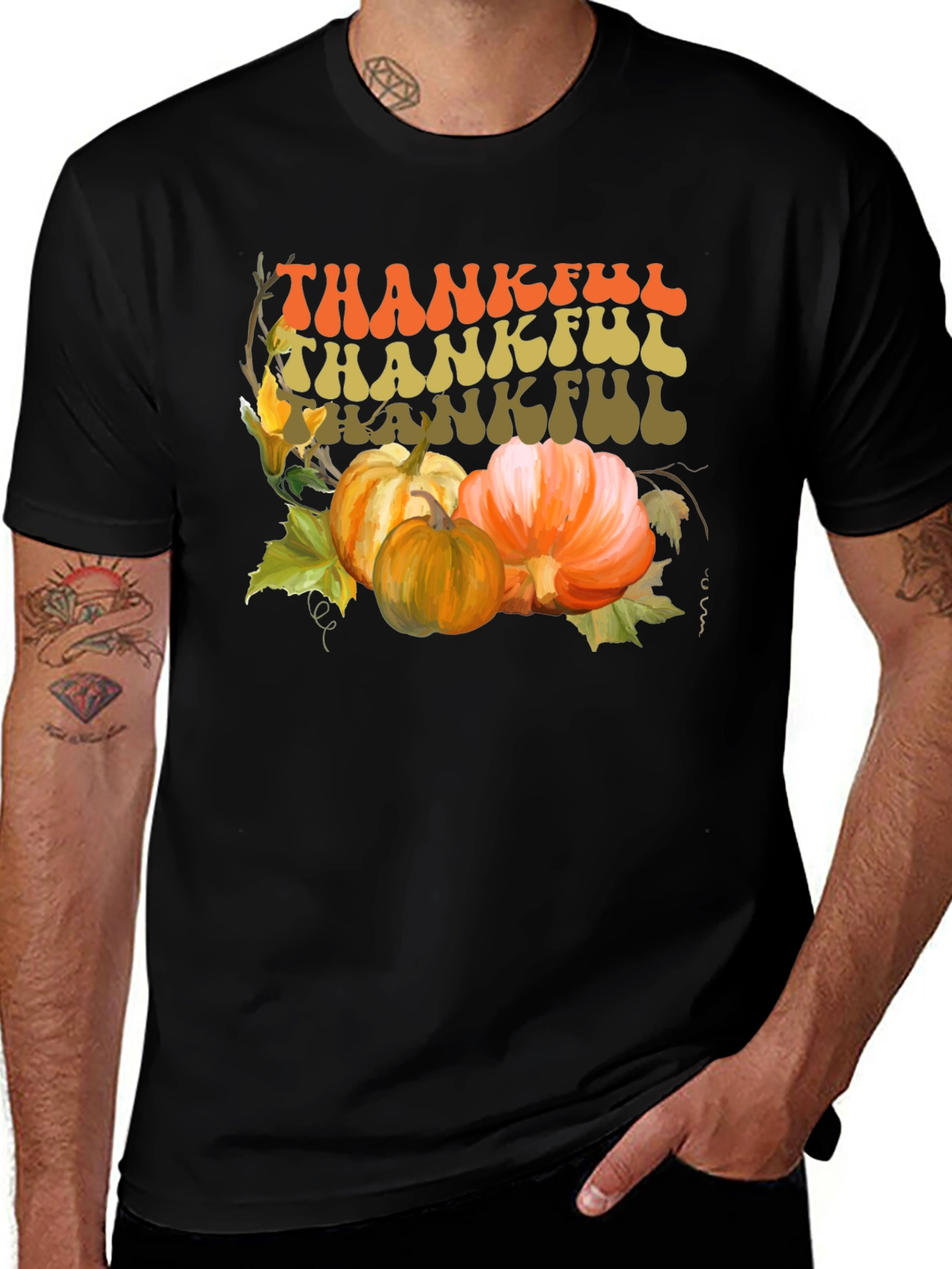 Variant 6 of Thankful Graphic Print T-Shirt