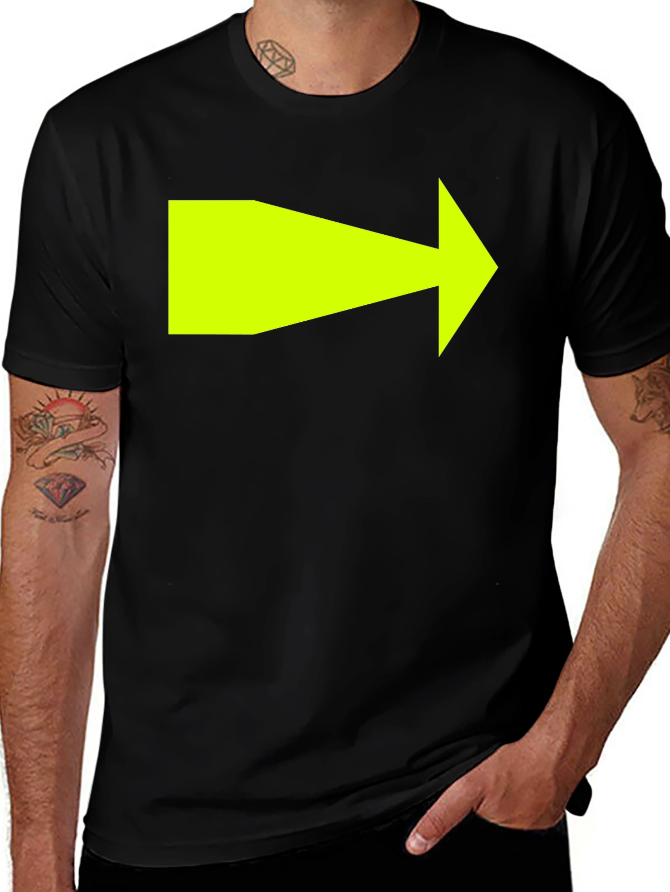 Variant 4 of Arrow Graphic Black T-Shirt