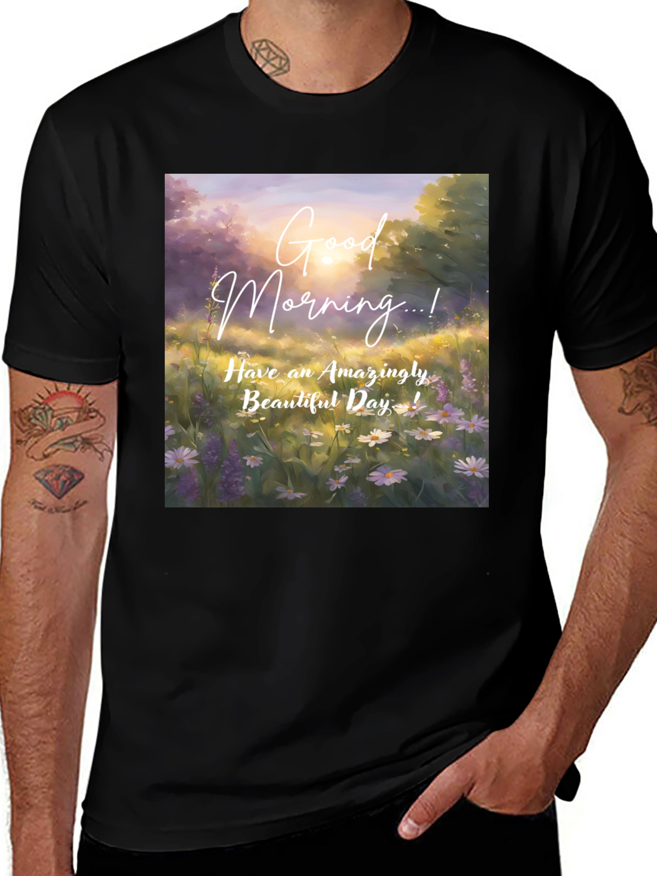 Variant 27 of Good Morning Floral Graphic Tee