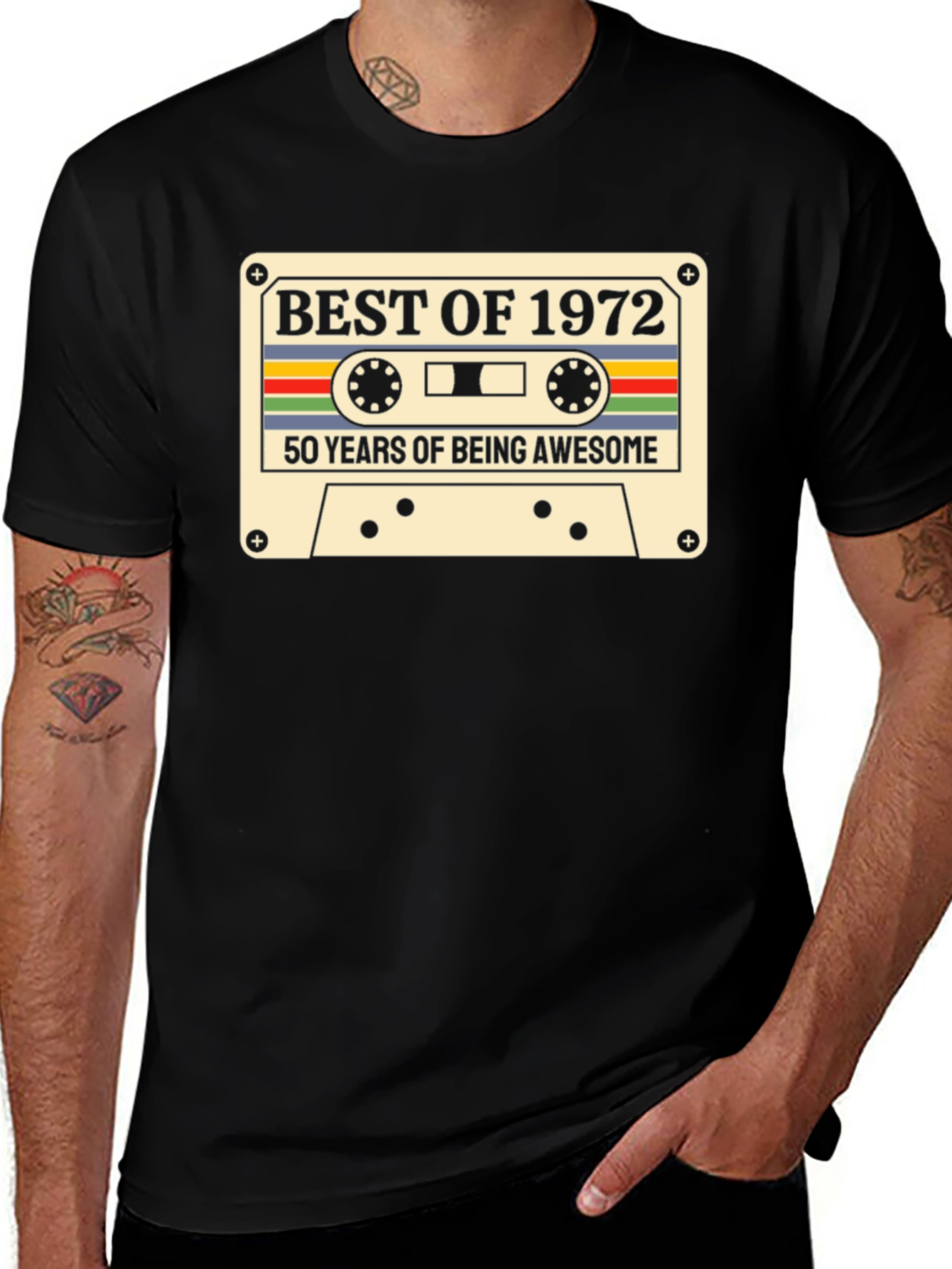 Variant 11 of Best of 1972 Cassette Tape 50th Birthday T-Shirt