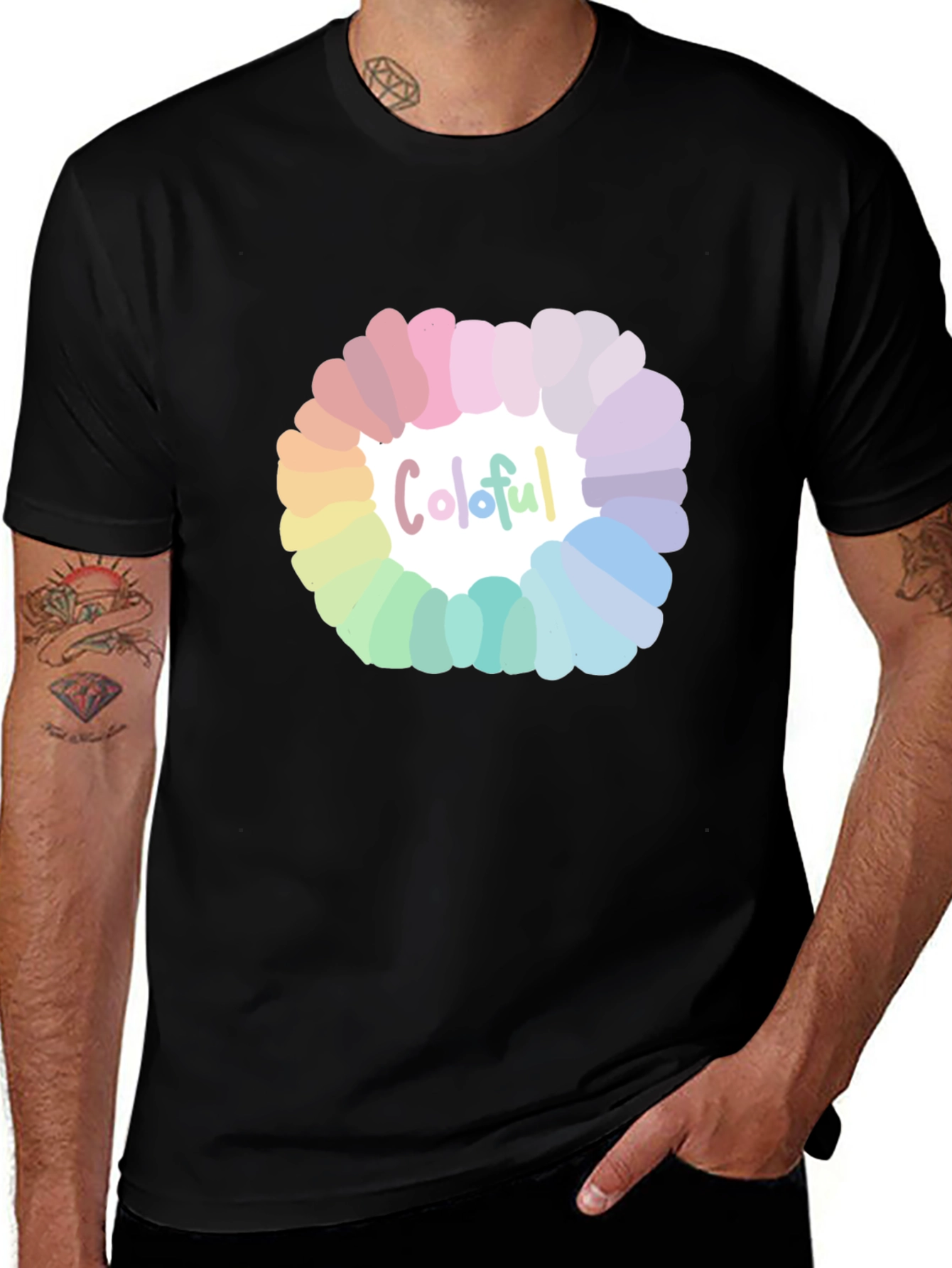Variant 27 of Colorful Circle Graphic T-Shirt