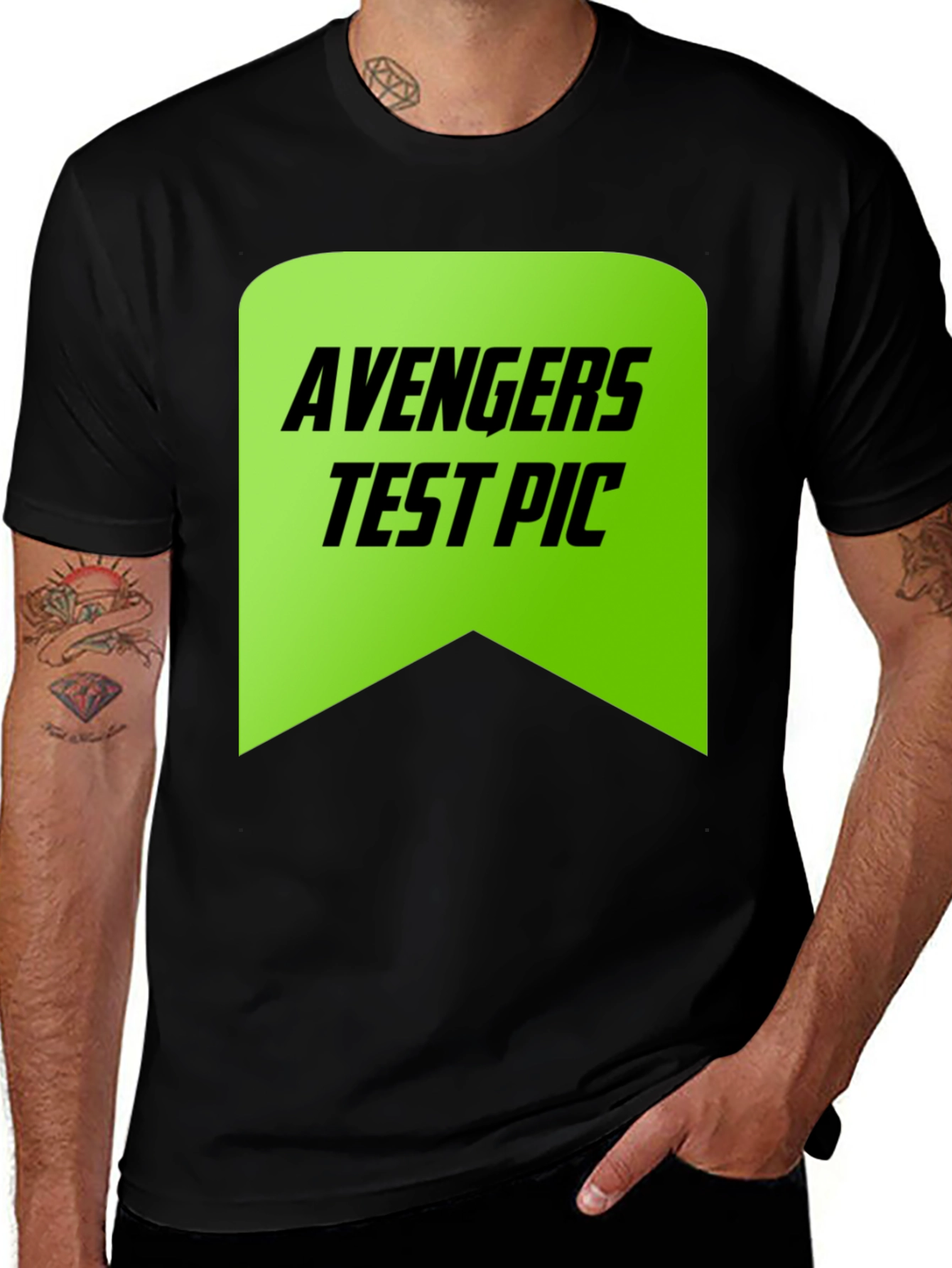 Variant 15 of Avengers Test Pic Black T-Shirt