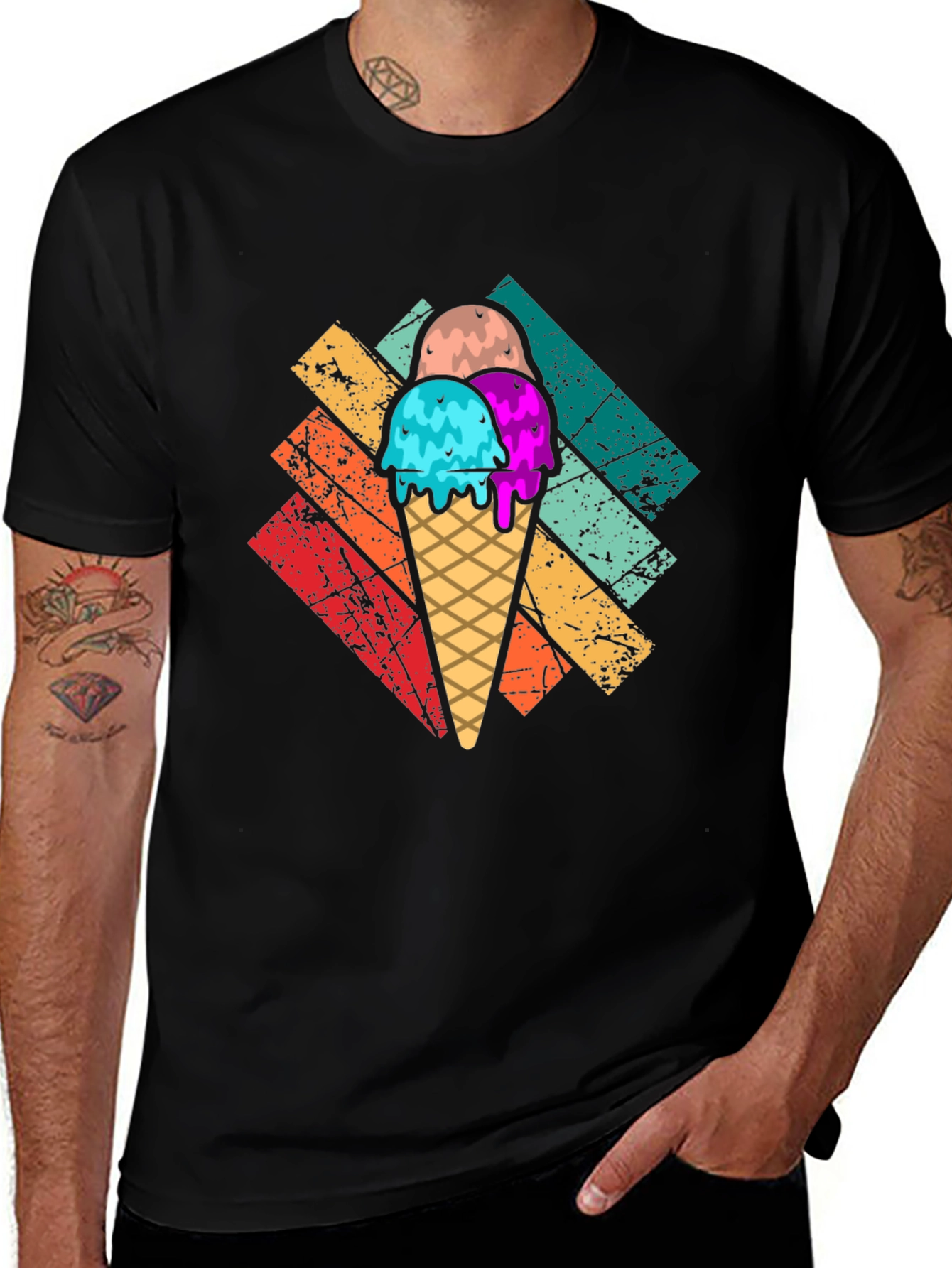 Variant 28 of Retro Ice Cream T-Shirt - Fun Summer Style