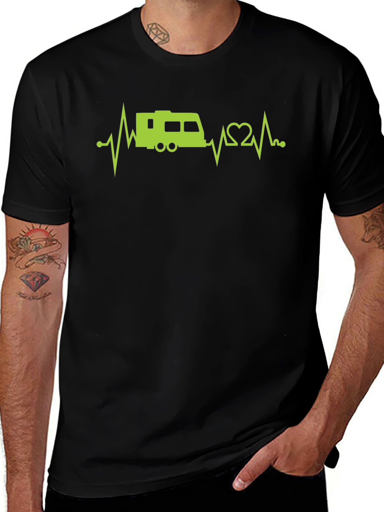 RV Heartbeat T-Shirt - Camping Lover Tee