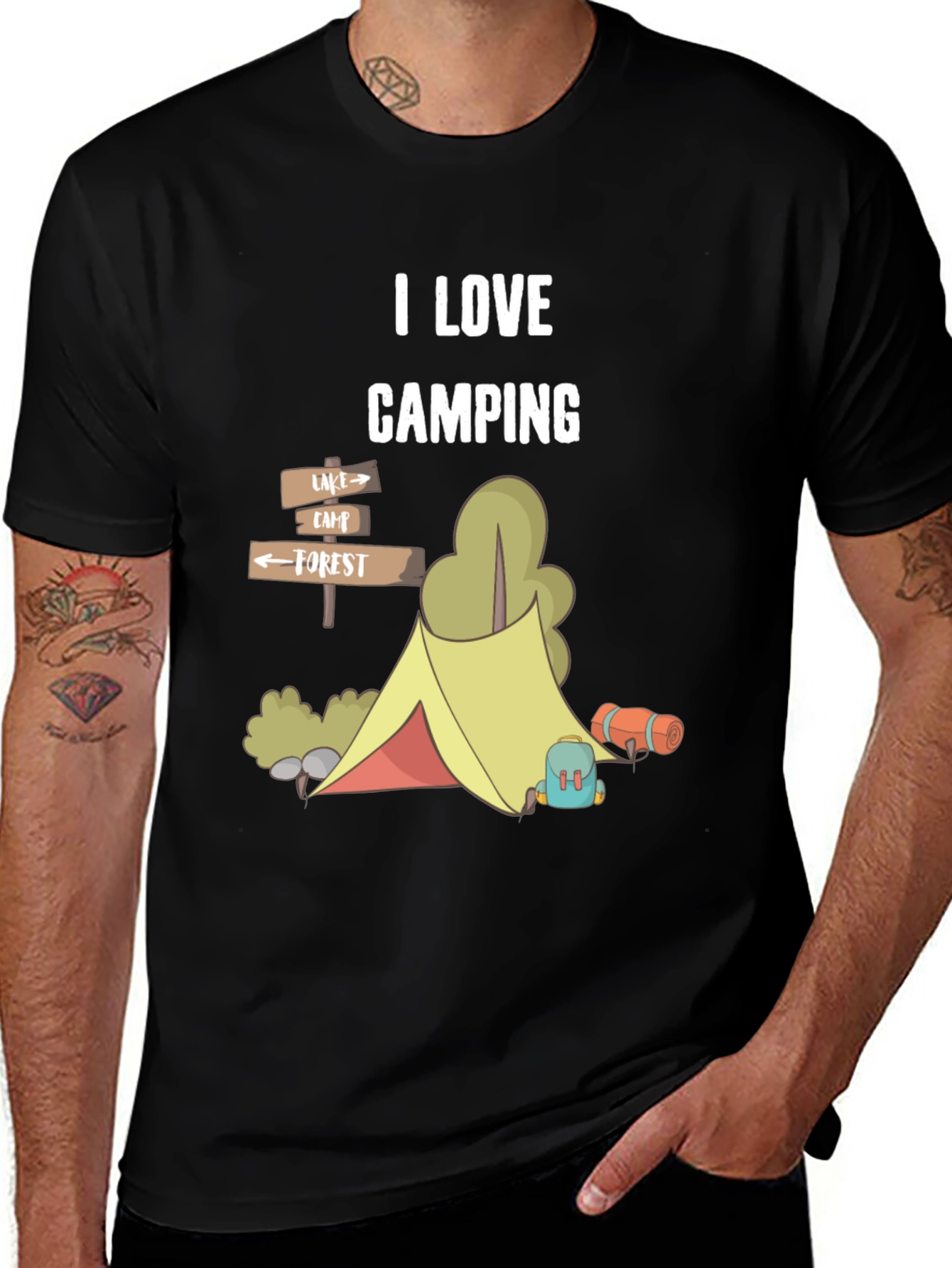 Variant 28 of I Love Camping Graphic T-Shirt