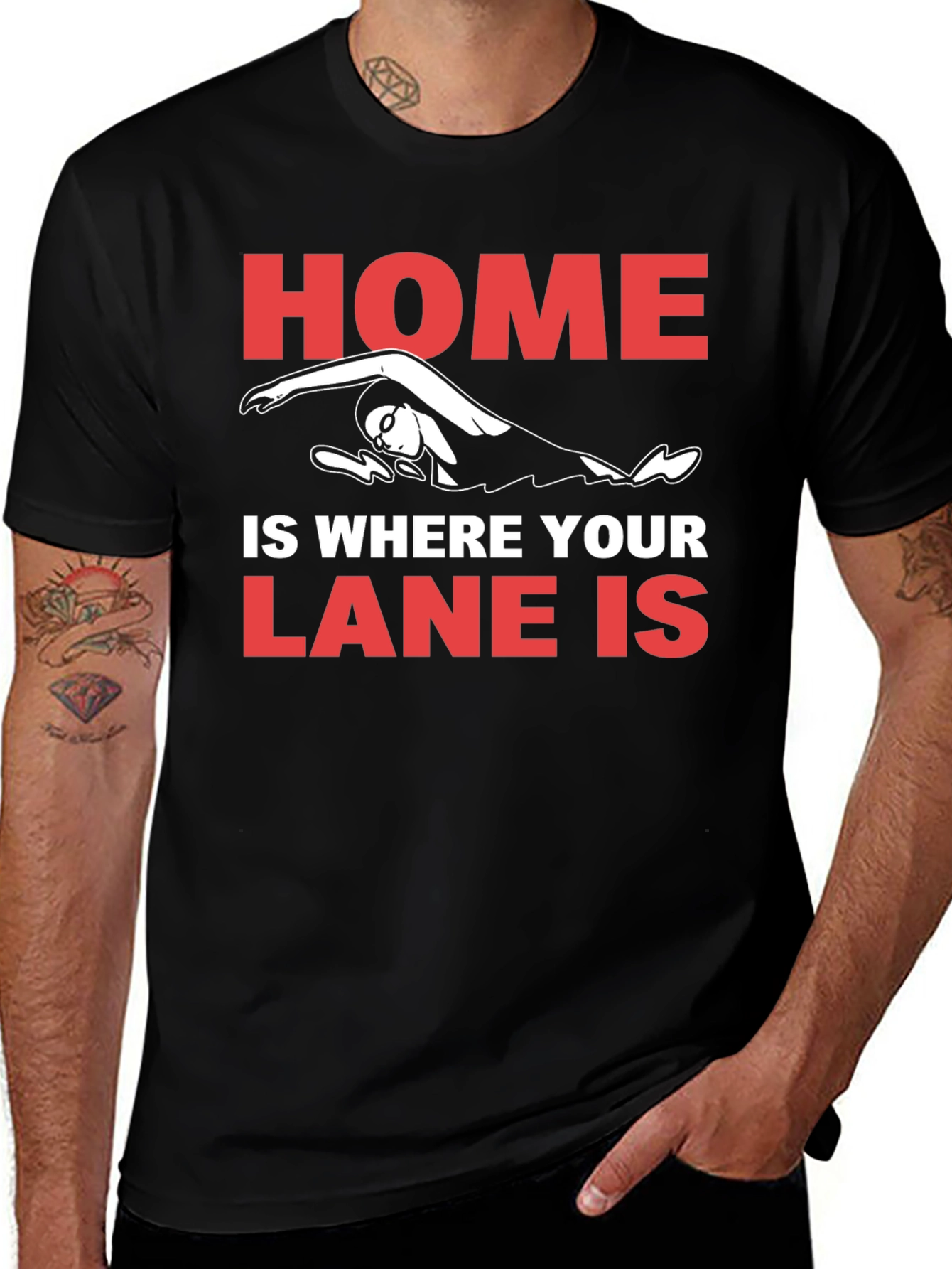 Home is Where Your Lane Is Swim T-Shirt