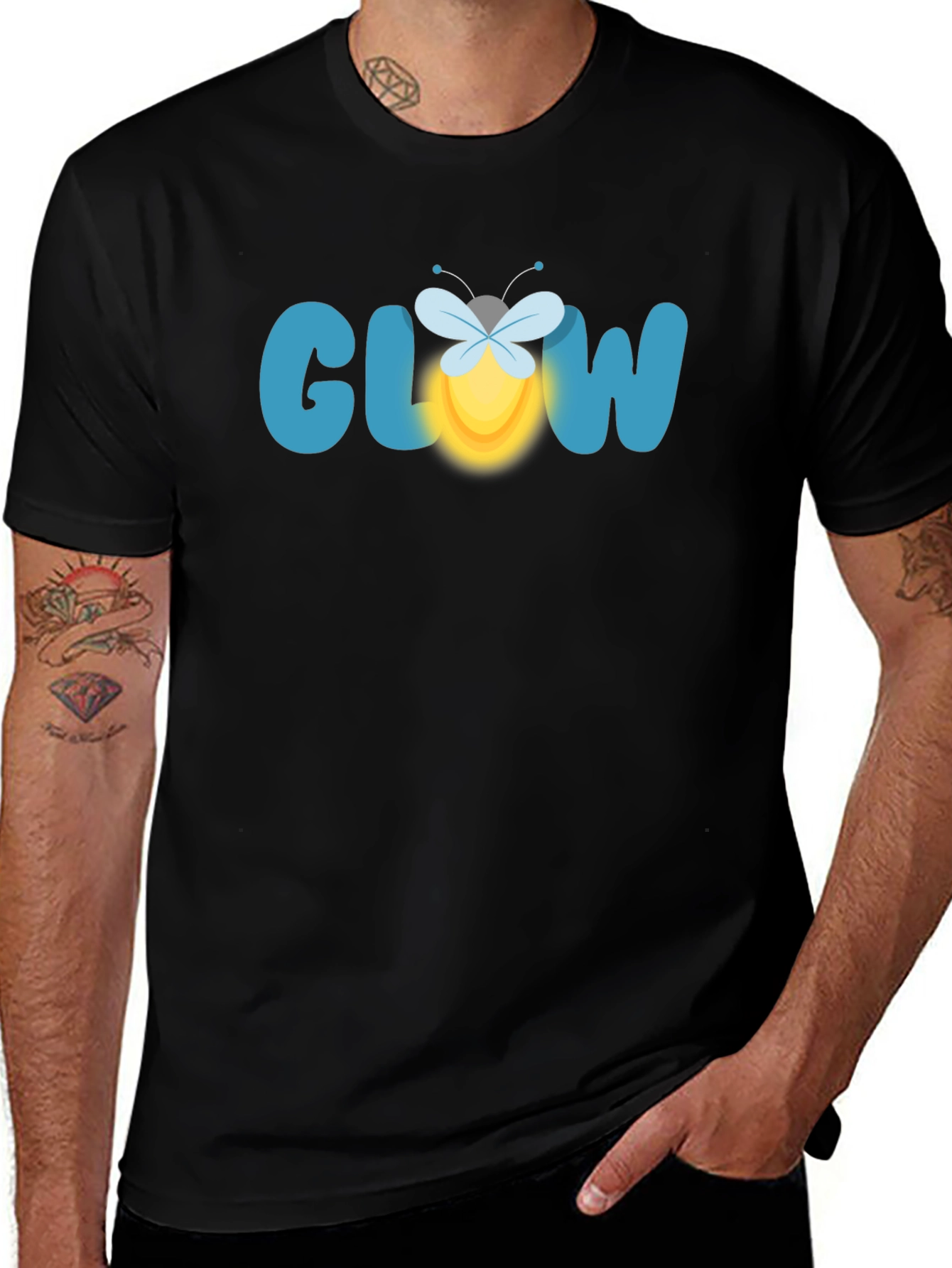 Variant 18 of Glow Firefly Graphic Tee - Black