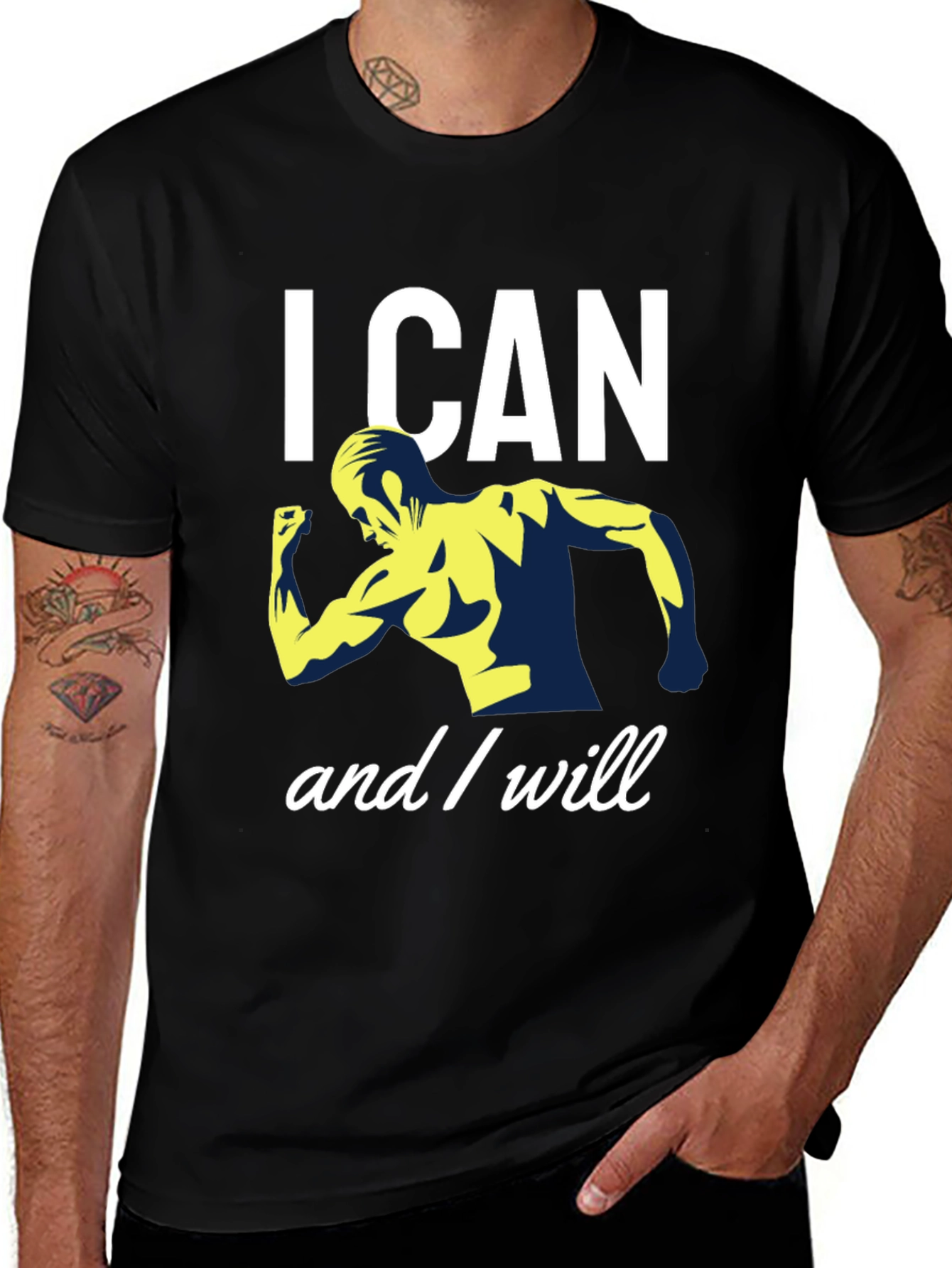 I Can And I Will Graphic Tee - Motivational Fitness Shirt