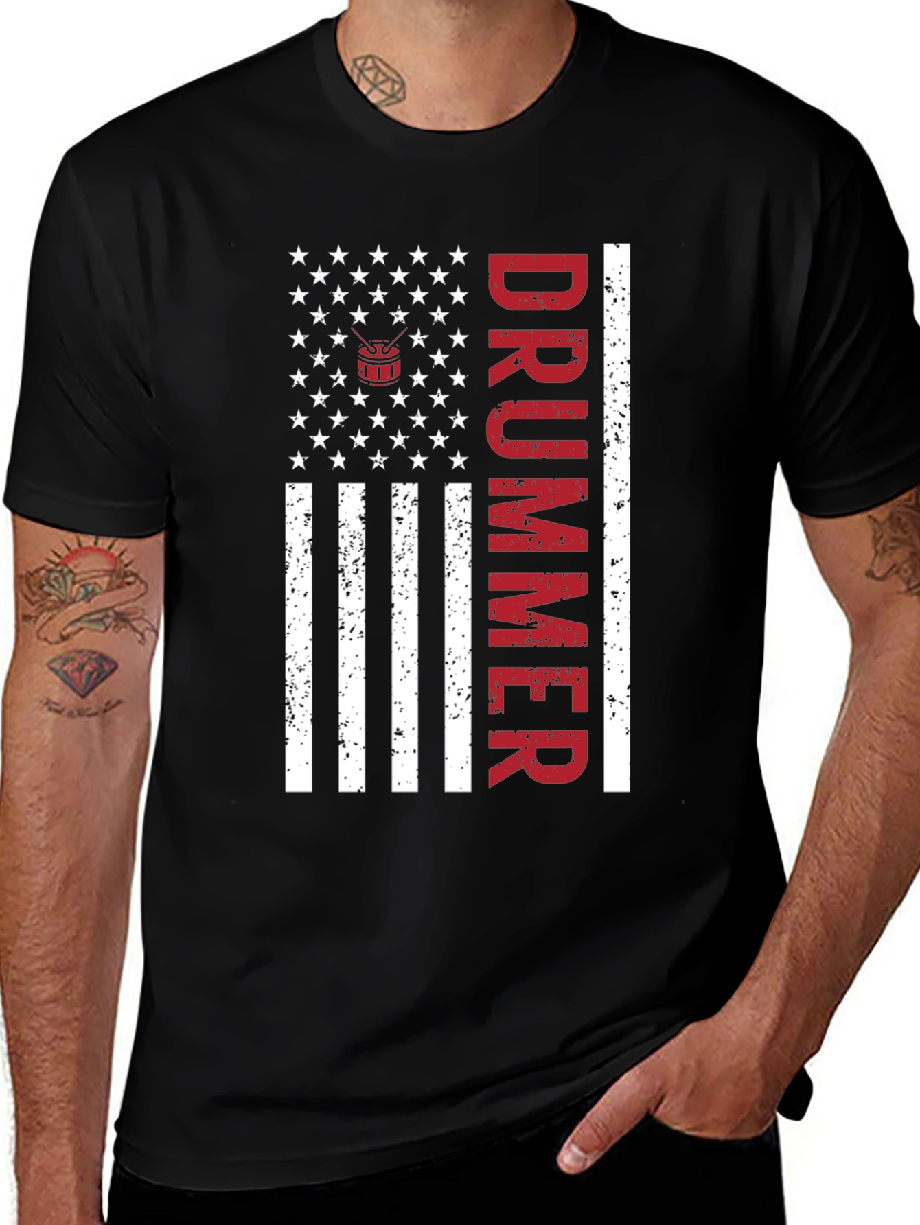 Variant 22 of Drummer USA Flag Graphic T-Shirt