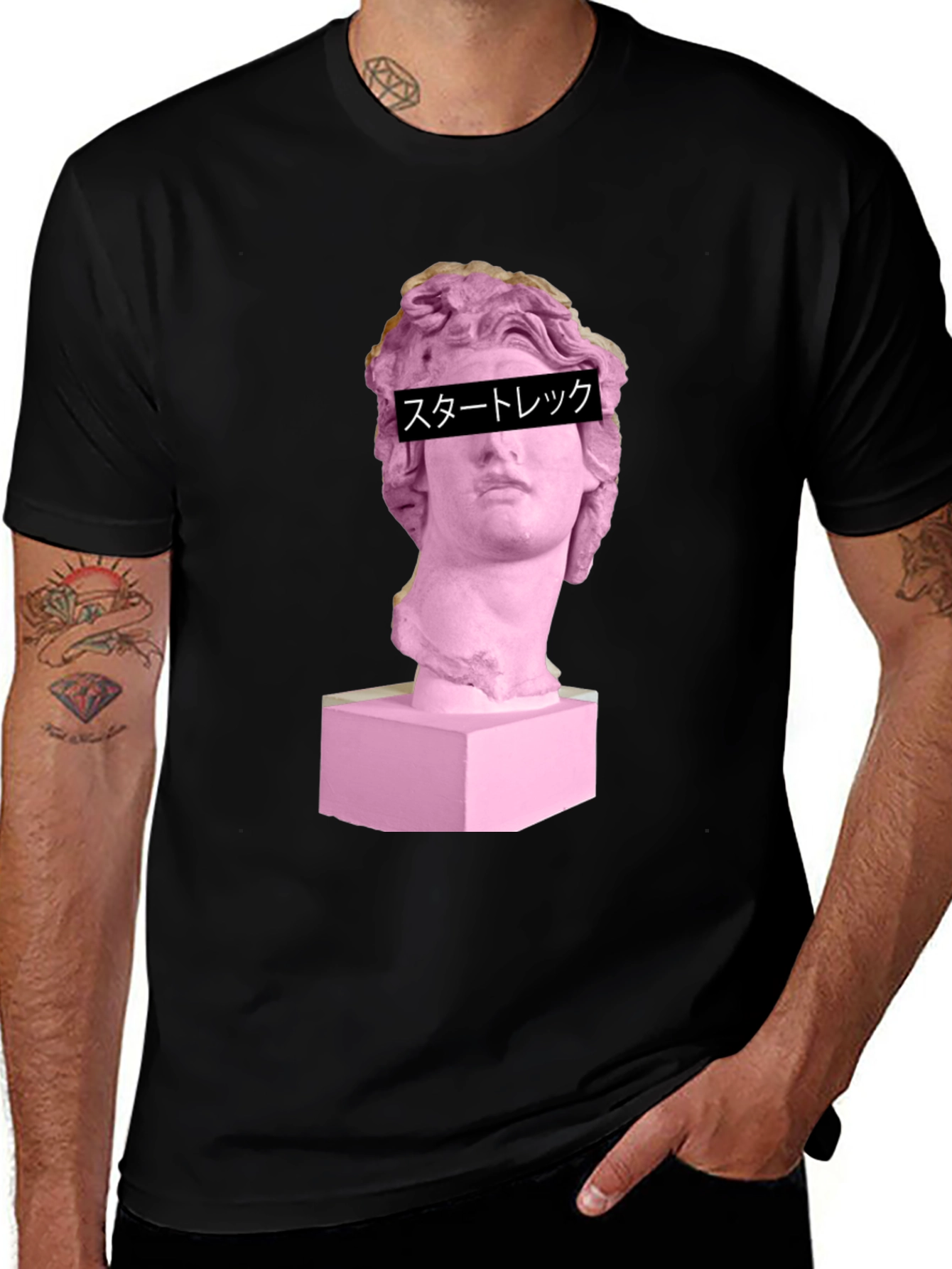Variant 28 of Vaporwave Aesthetic Statue Graphic Tee