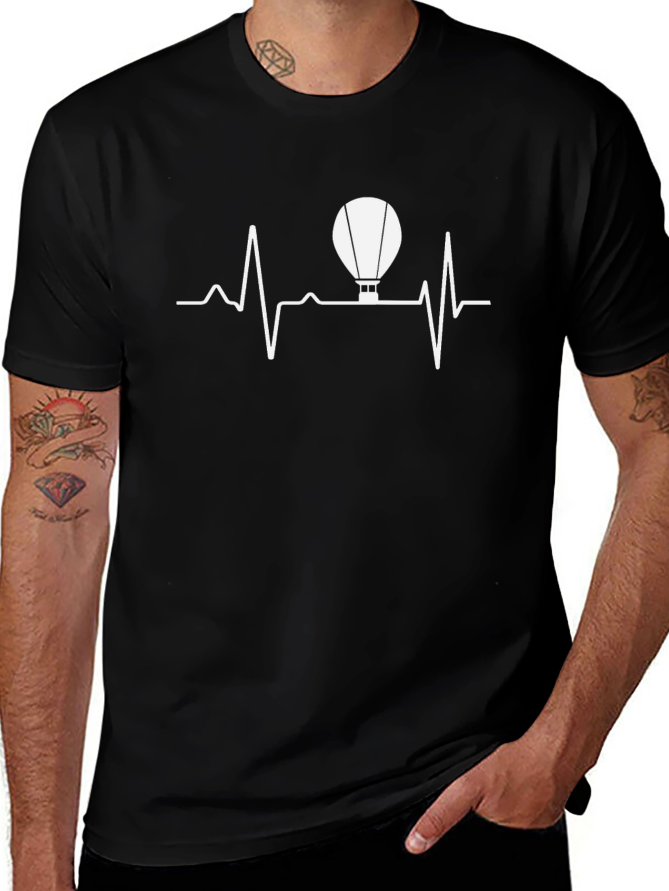 Hot Air Balloon Heartbeat T-Shirt