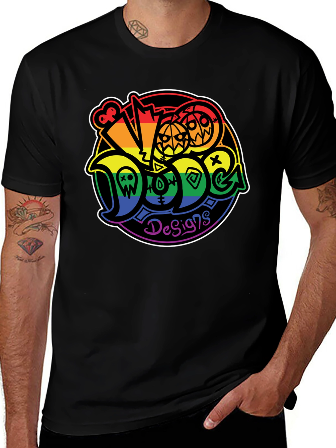 Variant 12 of Doge Designs Rainbow Halloween T-Shirt