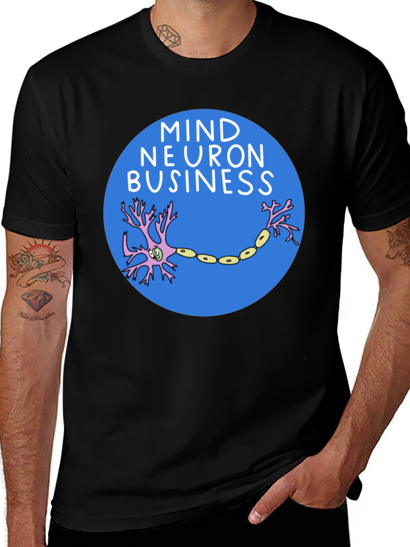 Variant 2 of Mind Neuron Business T-Shirt - Black