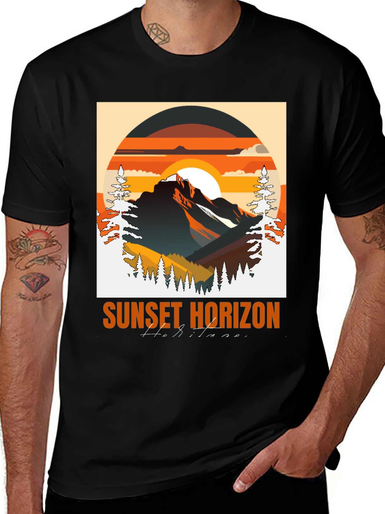 Variant 25 of Sunset Horizon Graphic Tee