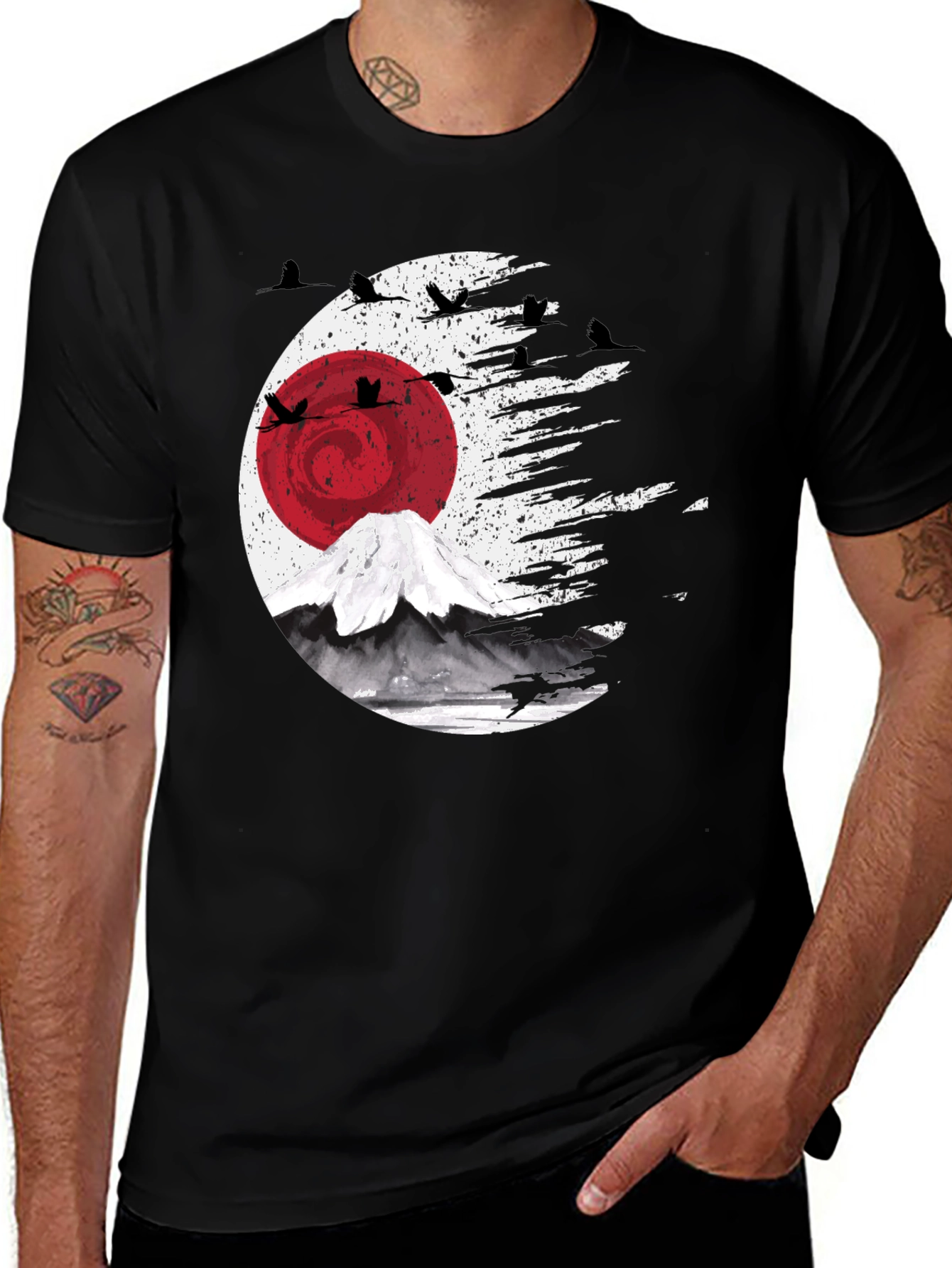 Variant 22 of Japanese Sunrise Mountain Graphic Tee