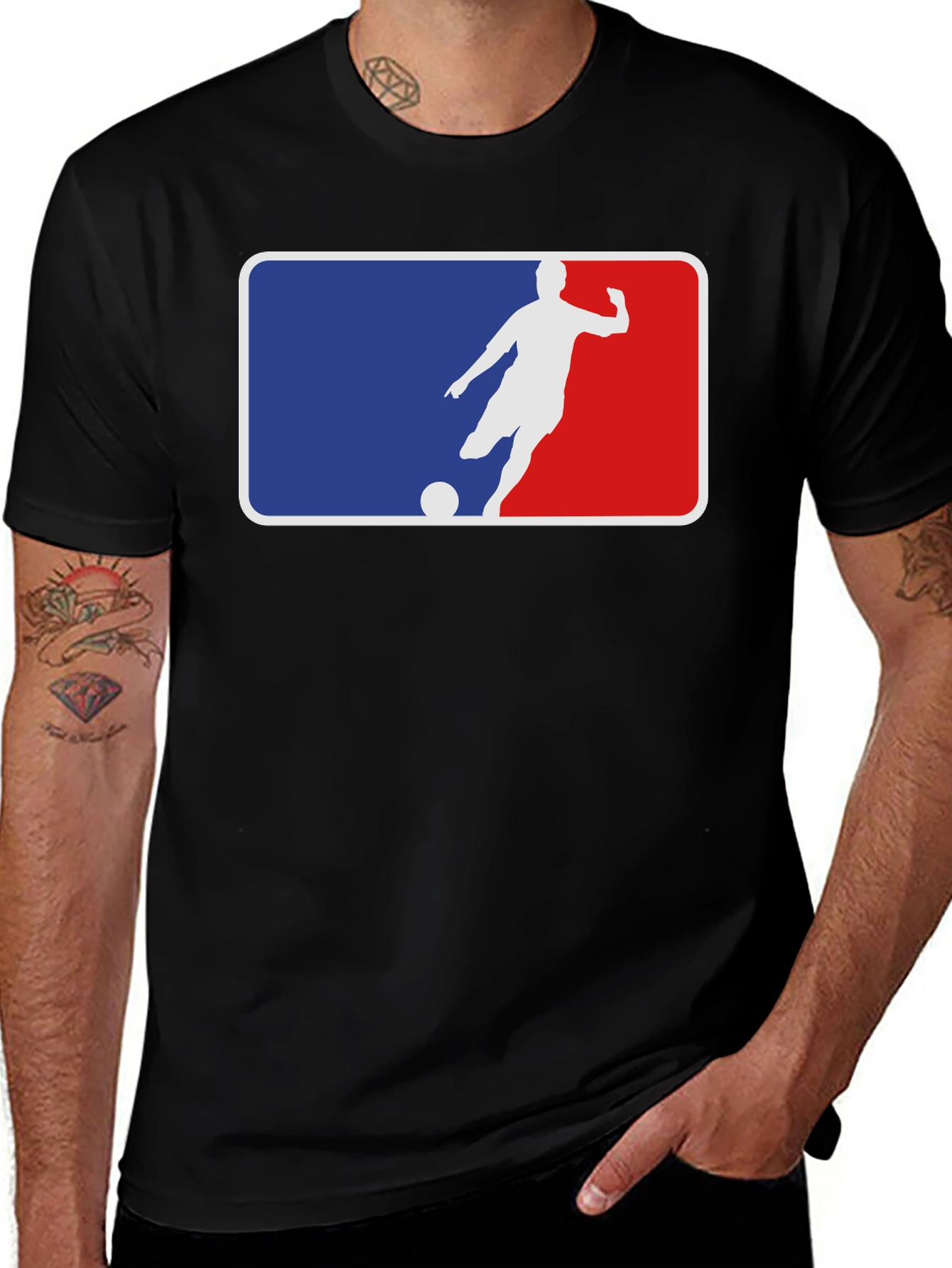 Variant 28 of Soccer Player Silhouette T-Shirt
