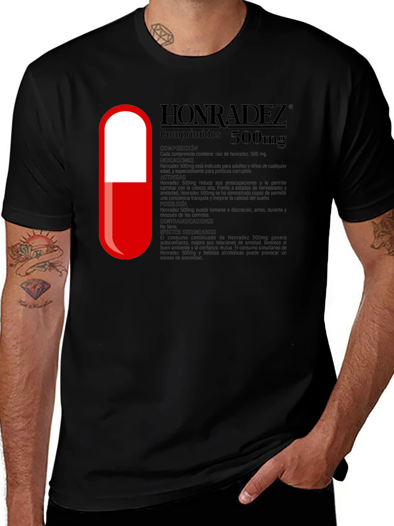 Variant 15 of Honradez 500mg Graphic T-Shirt