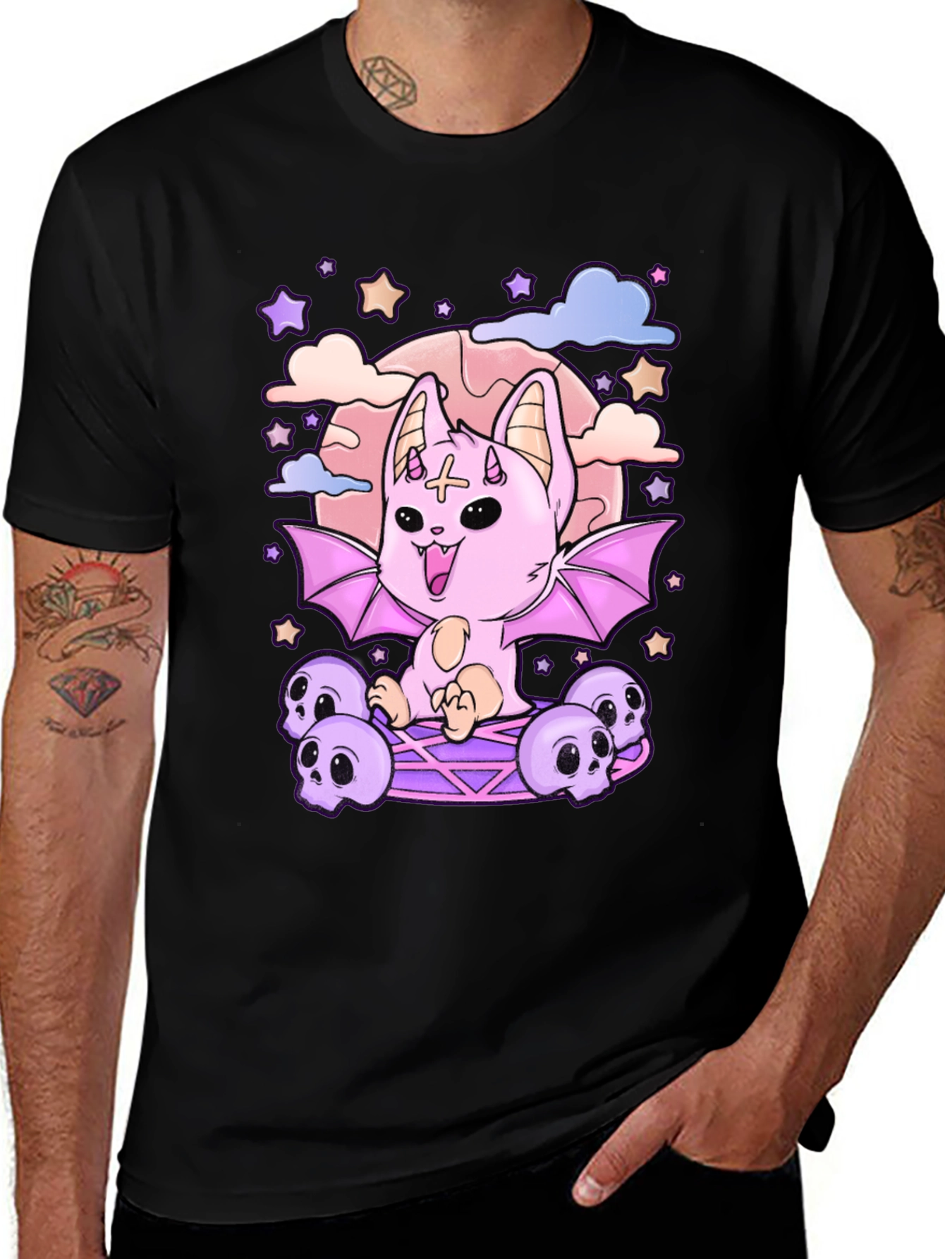 Pastel Goth Bat T-Shirt - Cute & Creepy Style