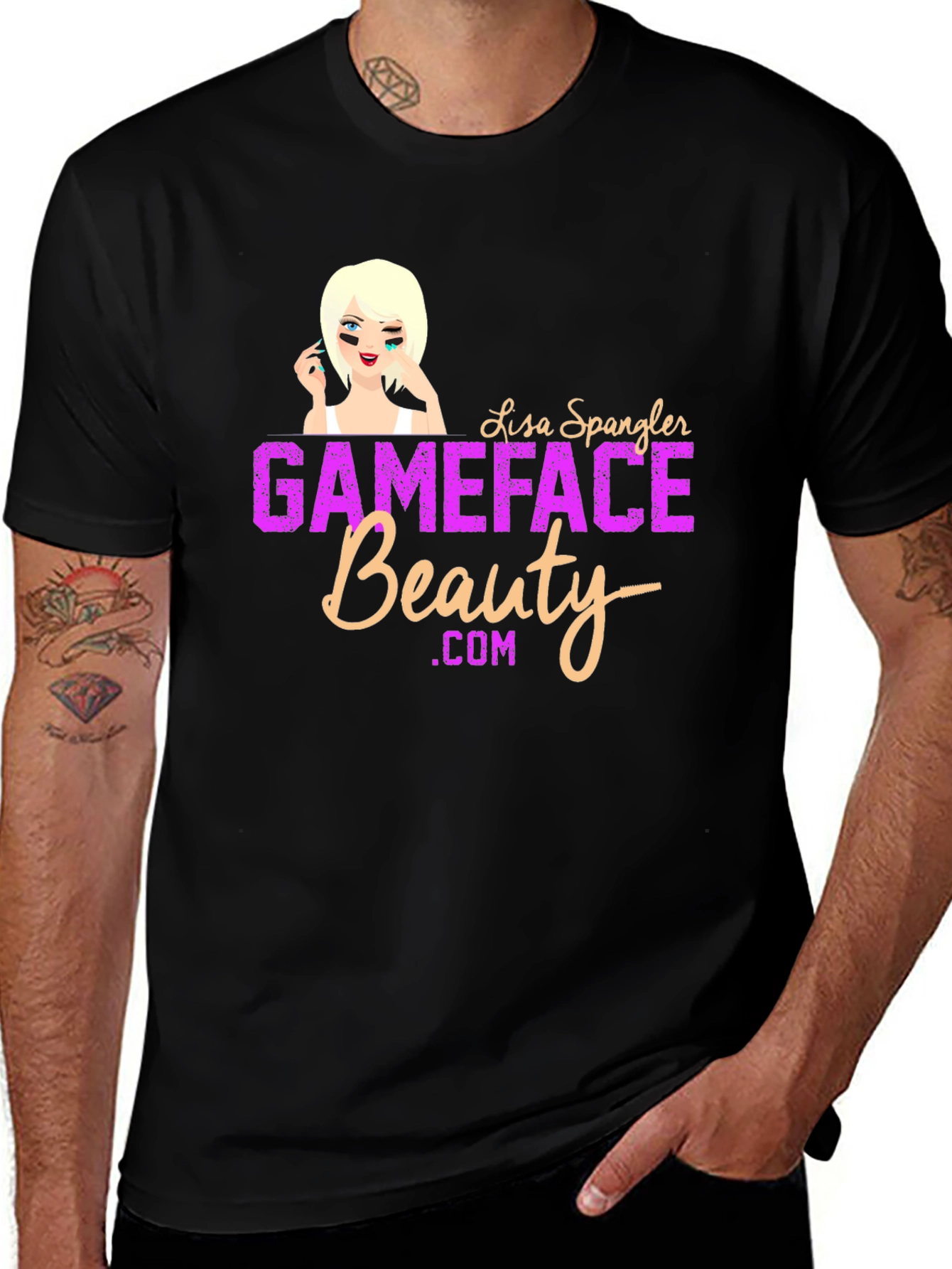 Variant 23 of GameFace Beauty T-Shirt - Black, Graphic Tee