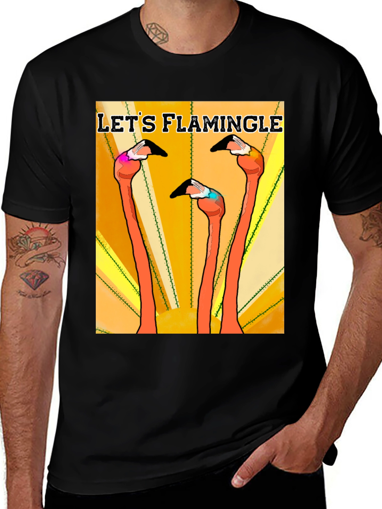 Variant 21 of Let's Flamingle T-Shirt - Flamingo Fun