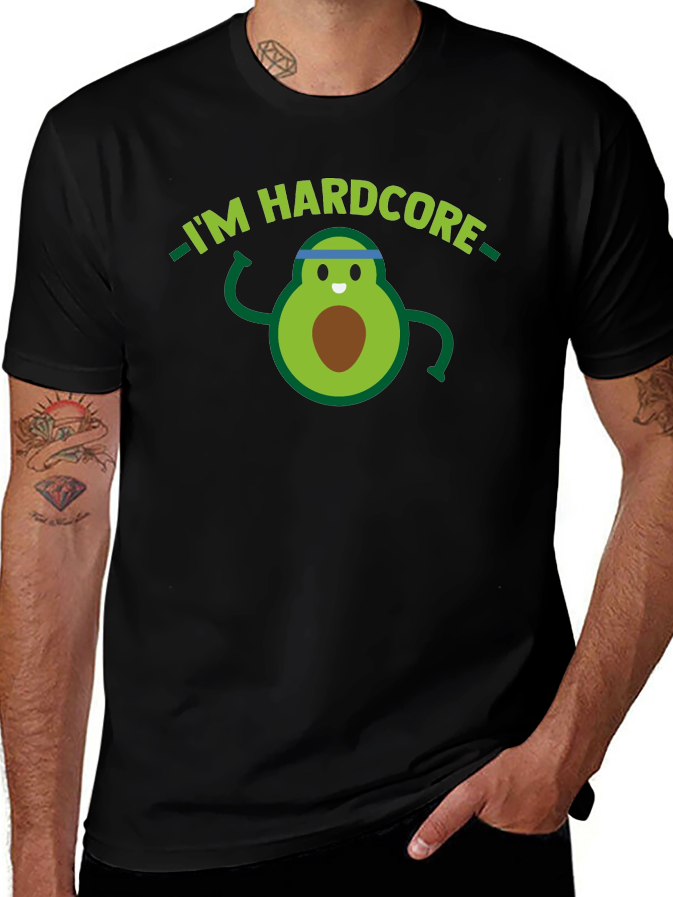 Variant 22 of Hardcore Avocado T-Shirt - Funny Gym Workout Tee