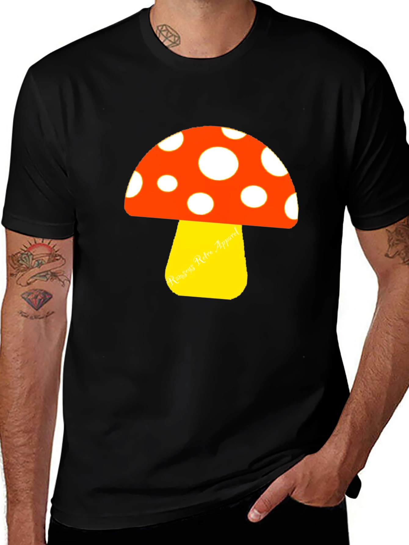 Variant 21 of Retro Mushroom Graphic Tee - Funky & Stylish